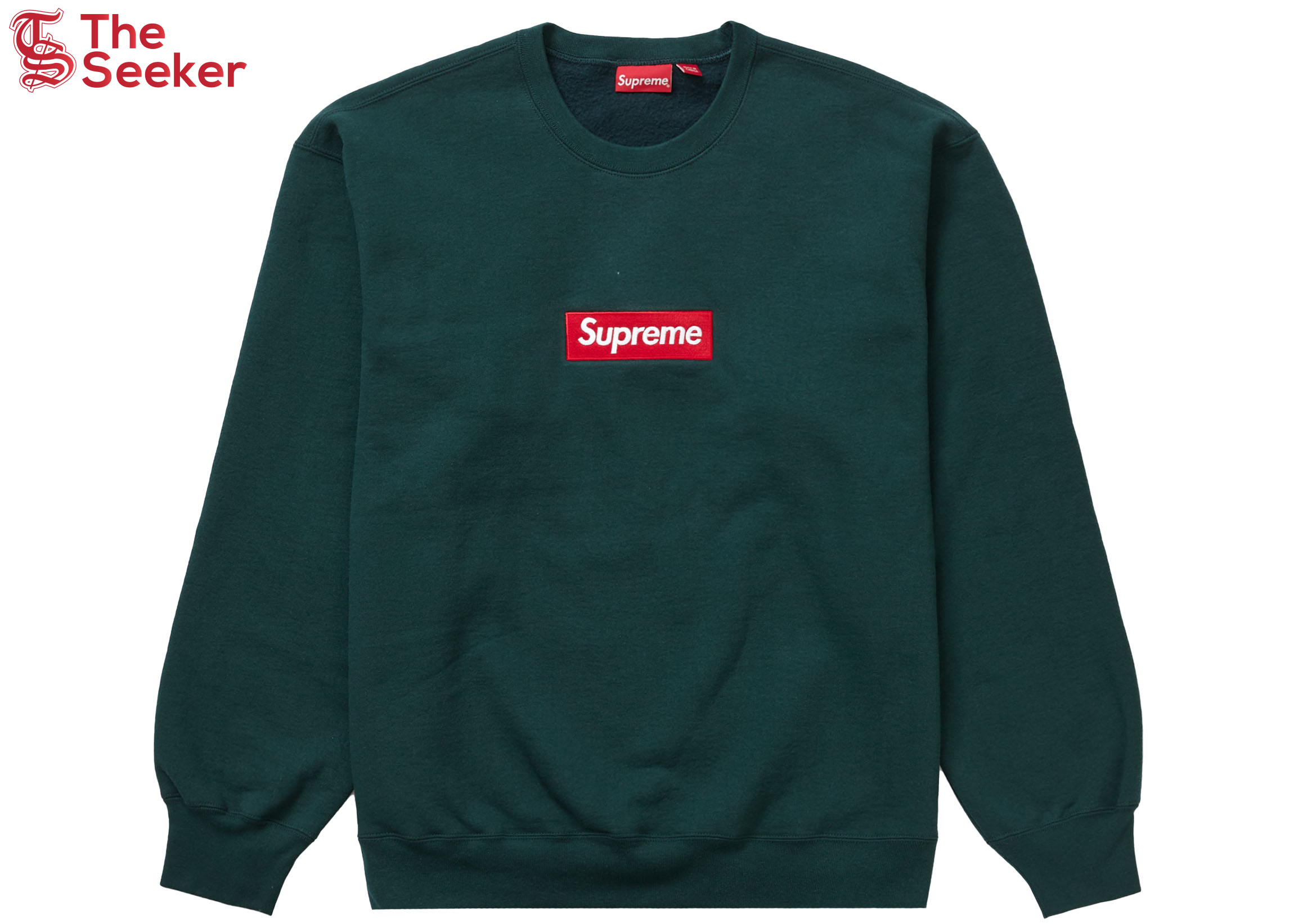 Supreme Box Logo Crewneck (FW22) Dark Pine