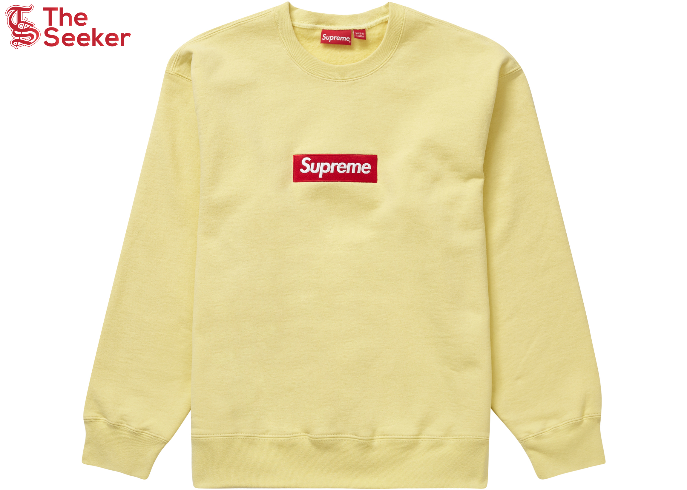 Supreme Box Logo Crewneck (FW22) Pale Yellow