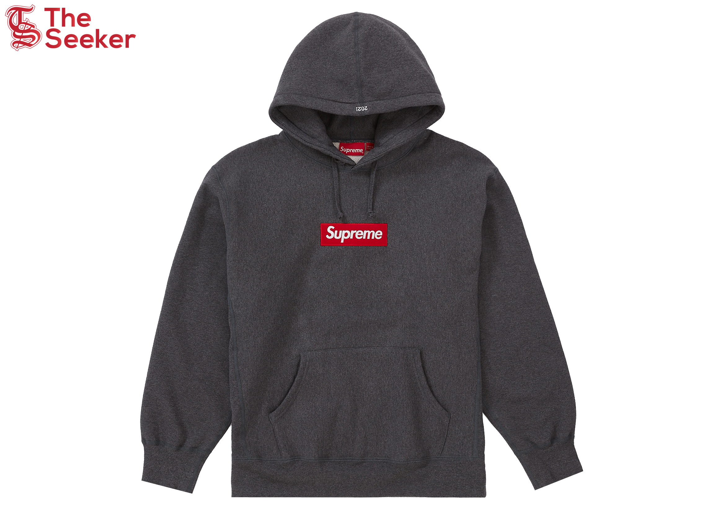 Supreme Box Logo Hooded Sweatshirt (FW21) Charcoal