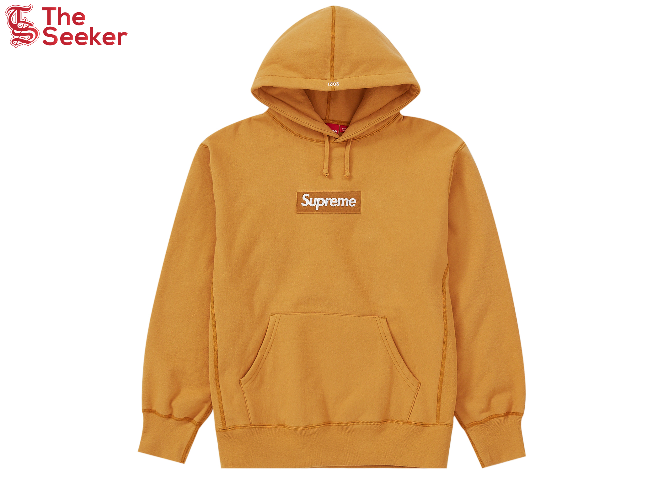 Supreme Box Logo Hooded Sweatshirt (FW21) Light Mustard