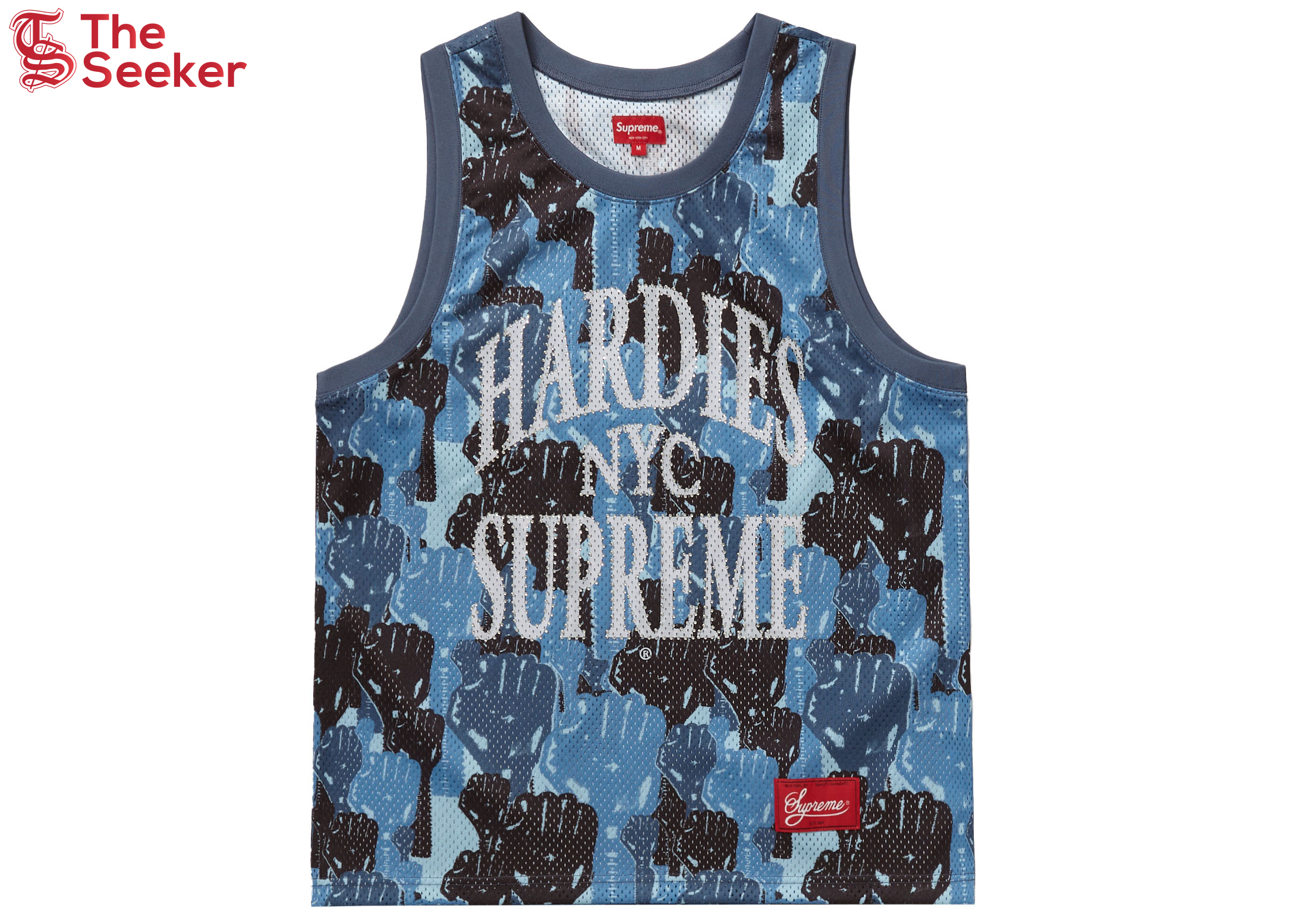 Supreme Camo Basketball Jersey Blue