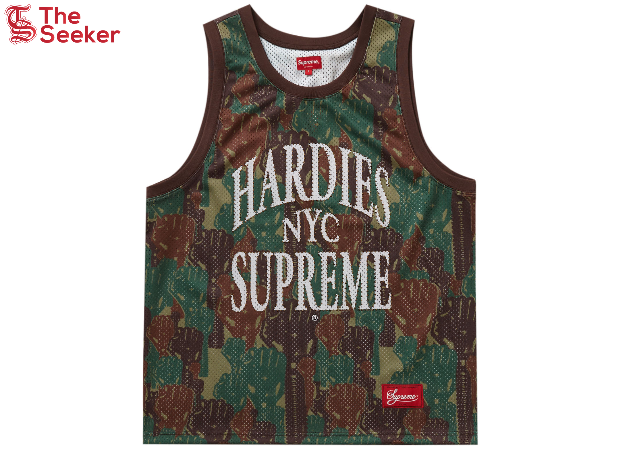 Supreme Camo Basketball Jersey Green