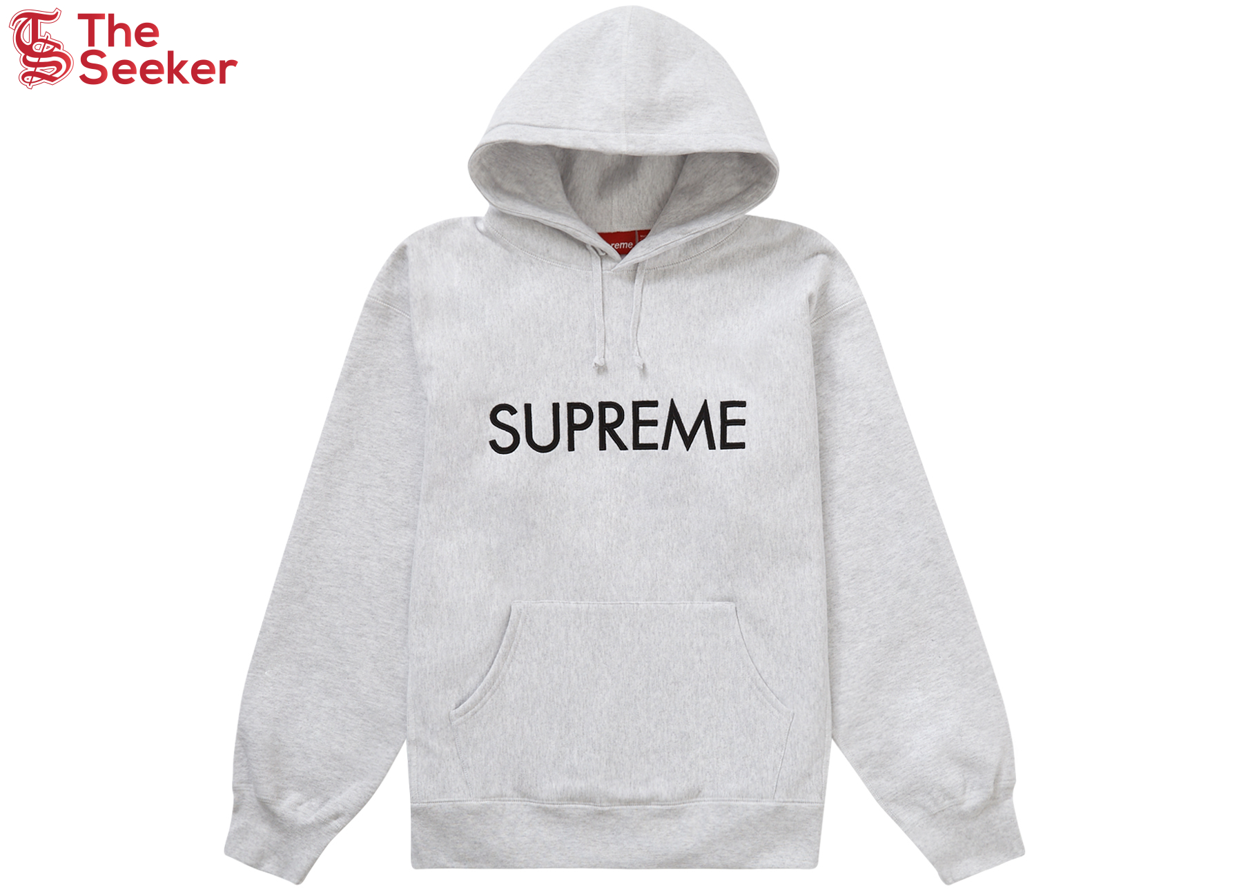 Supreme Capital Hooded Sweatshirt Ash Grey