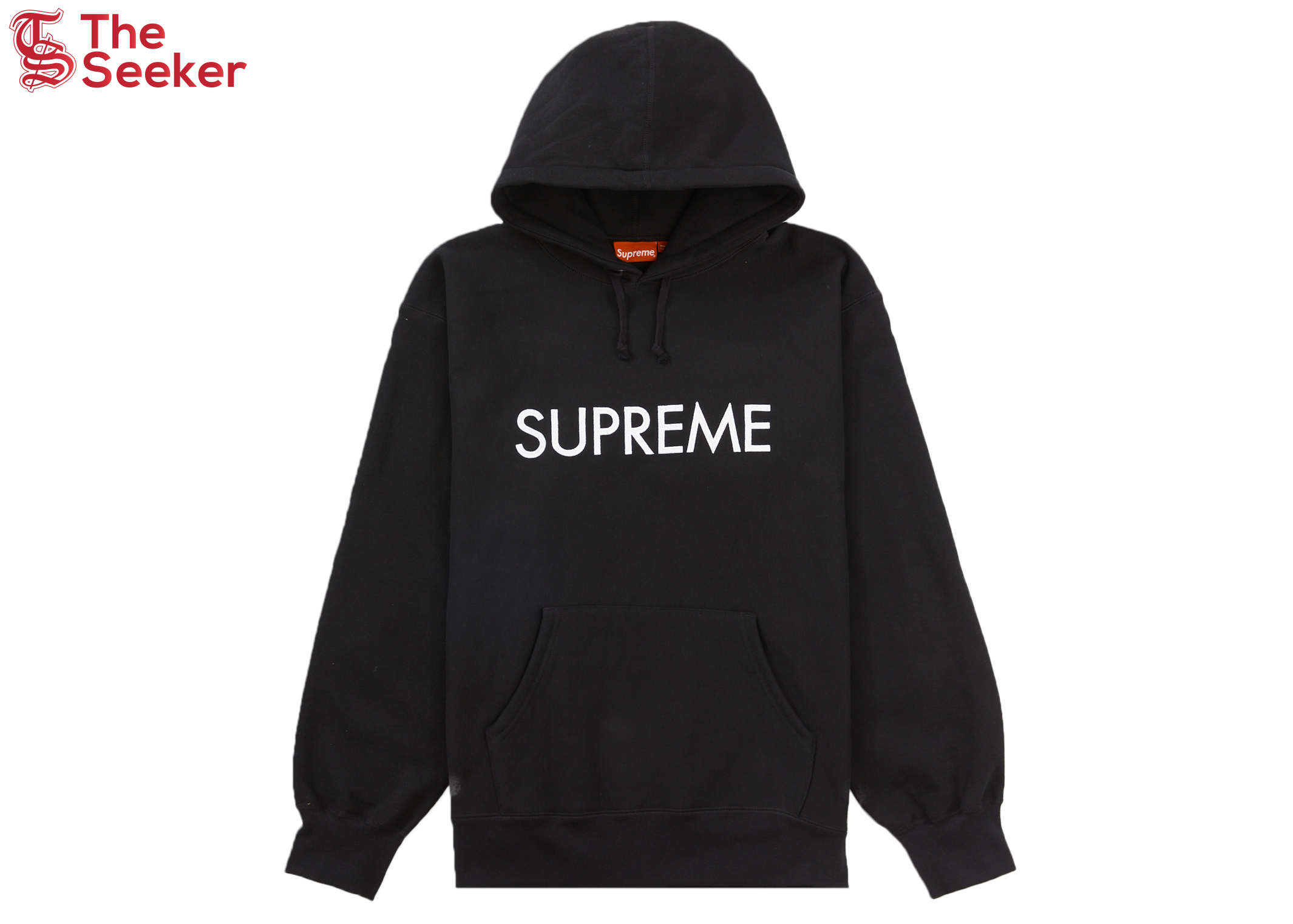 Supreme Capital Hooded Sweatshirt Black