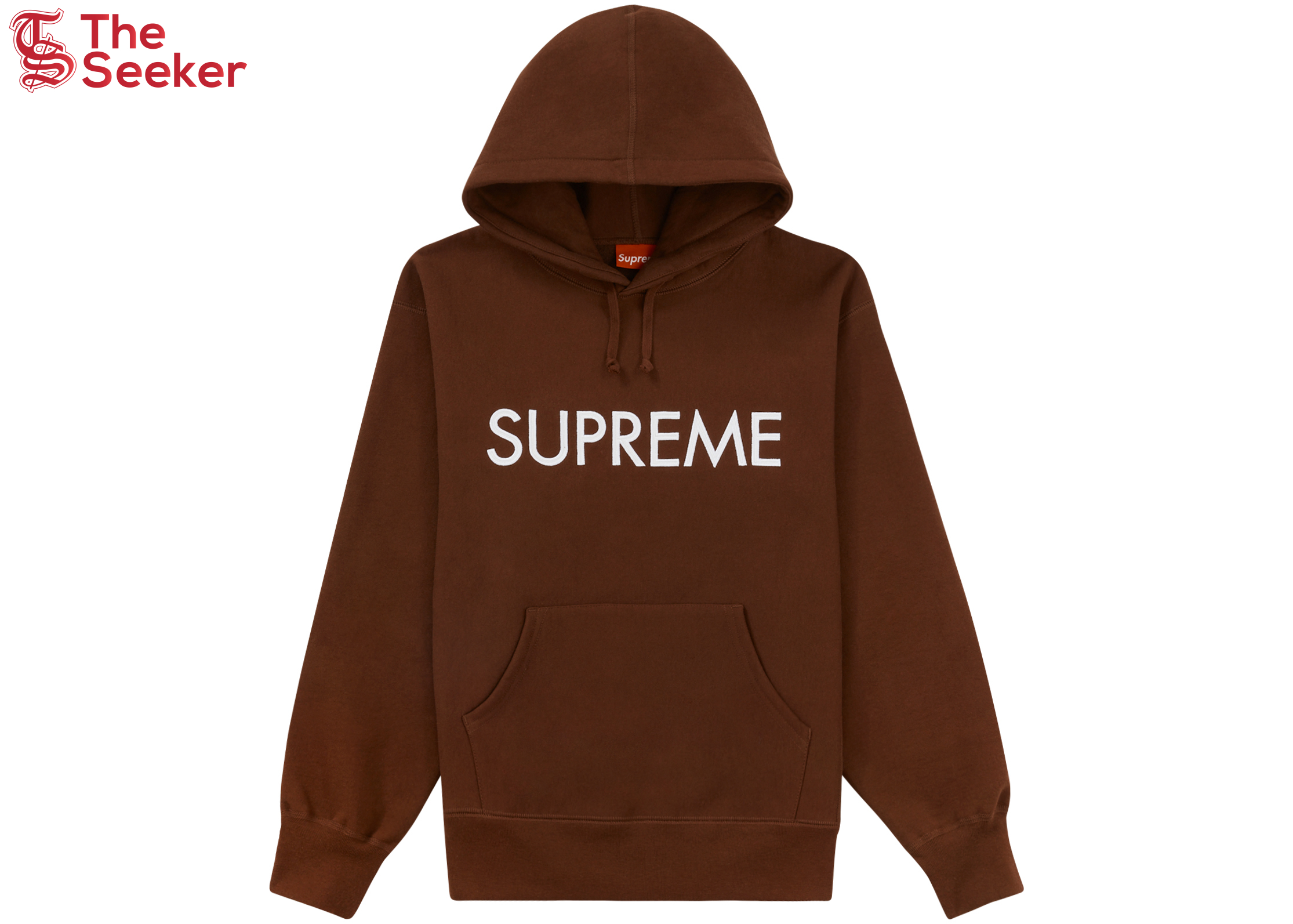 Supreme Capital Hooded Sweatshirt Dark Brown