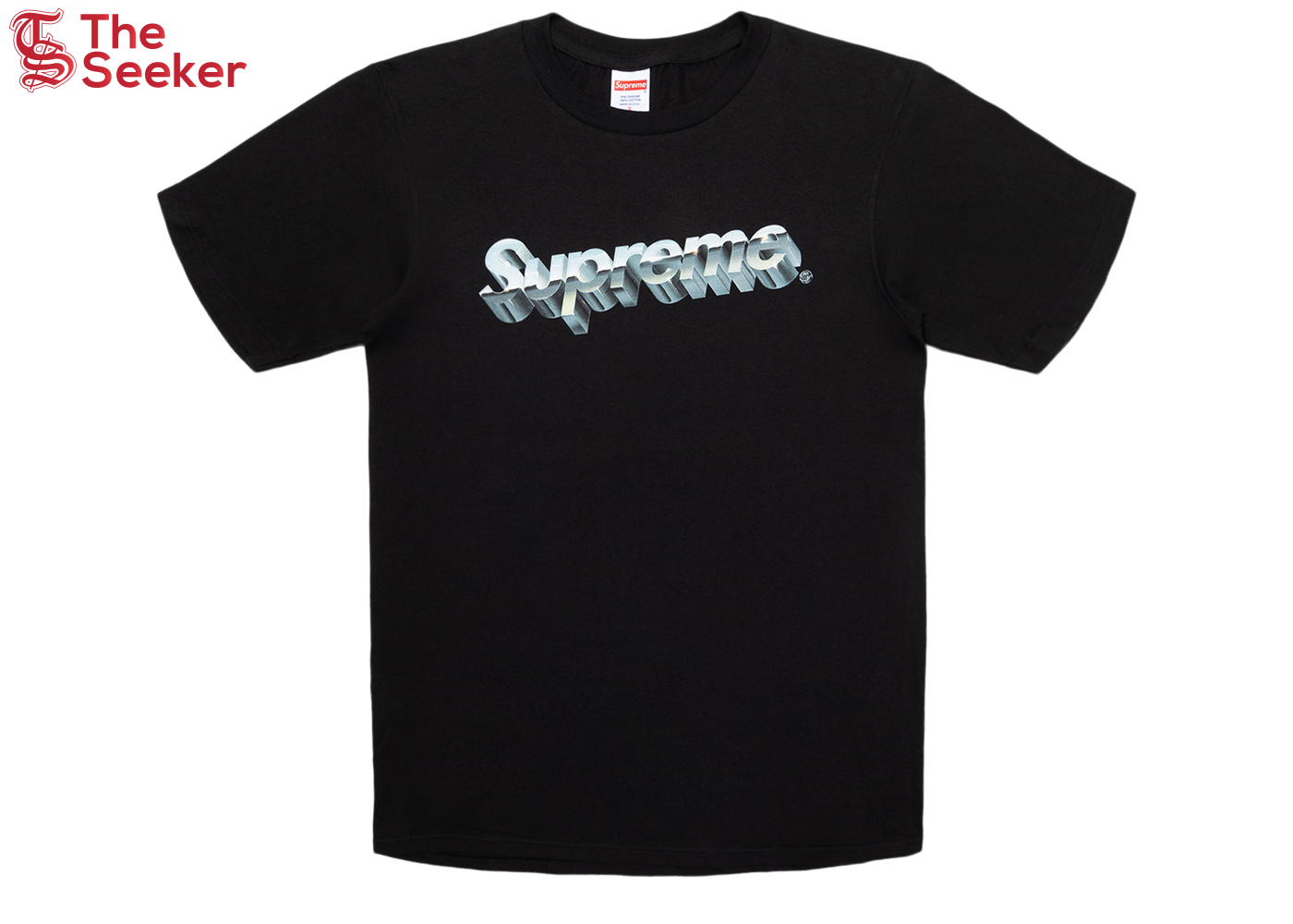 Supreme Chrome Logo Tee Black