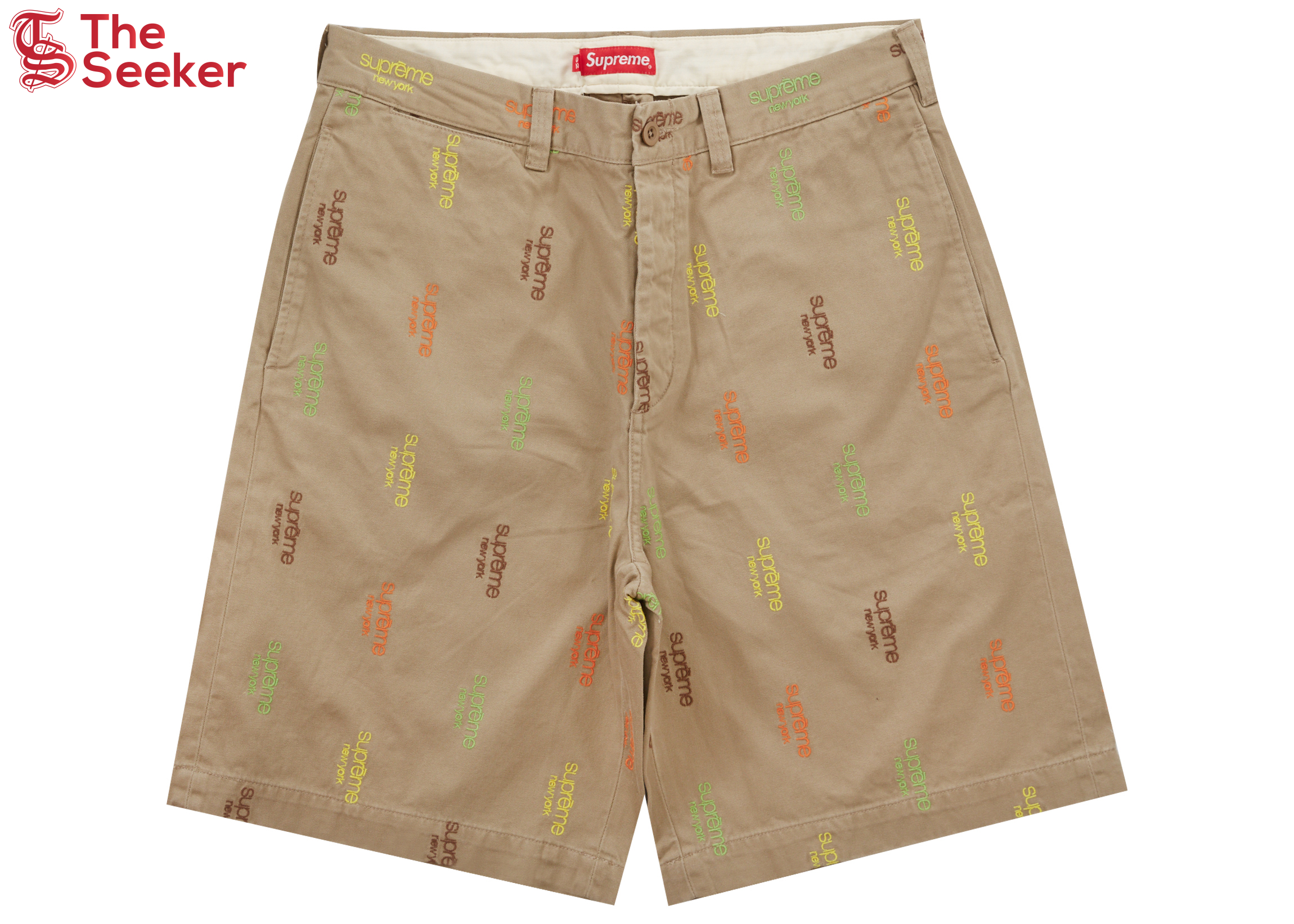 Supreme Classic Logo Chino Short Tan