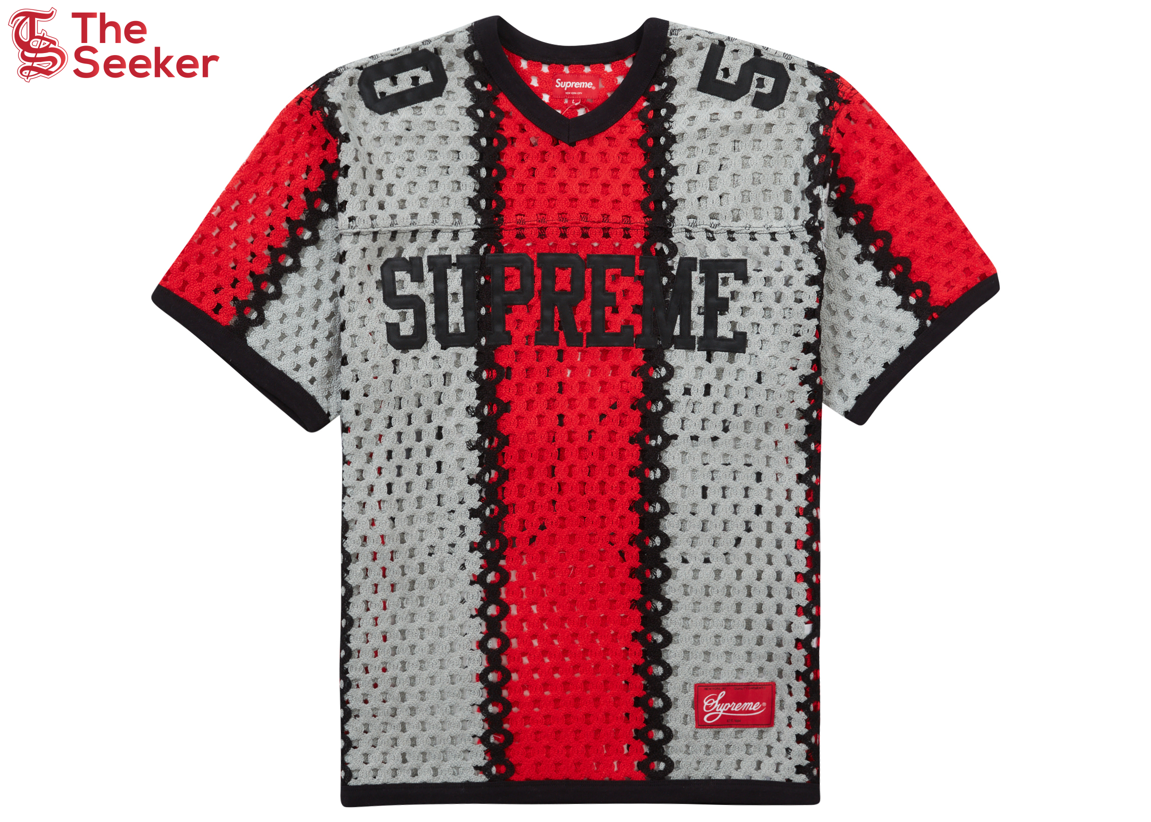 Supreme Crochet Football Jersey Black