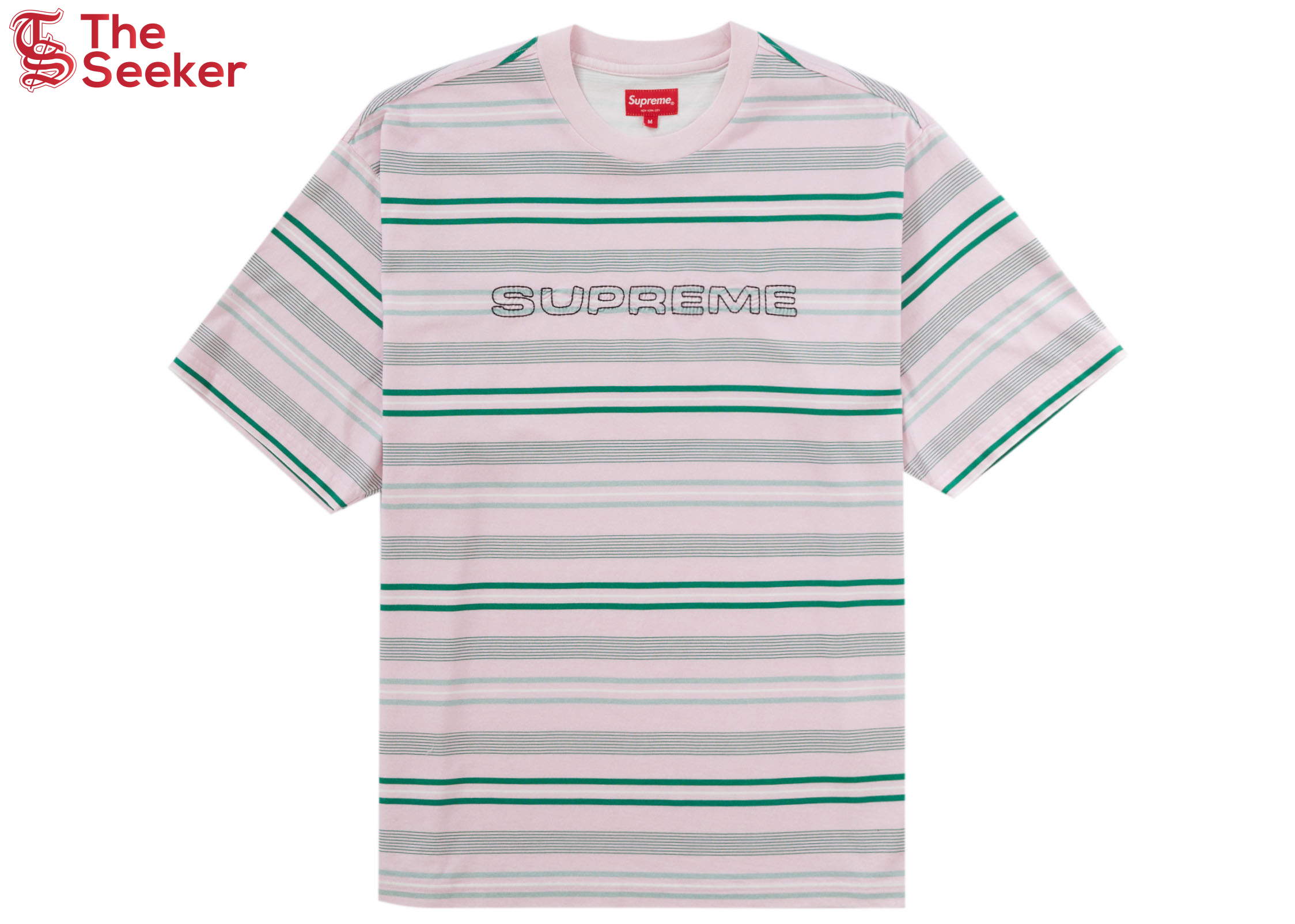 Supreme Dash Stripe S/S Top Pink