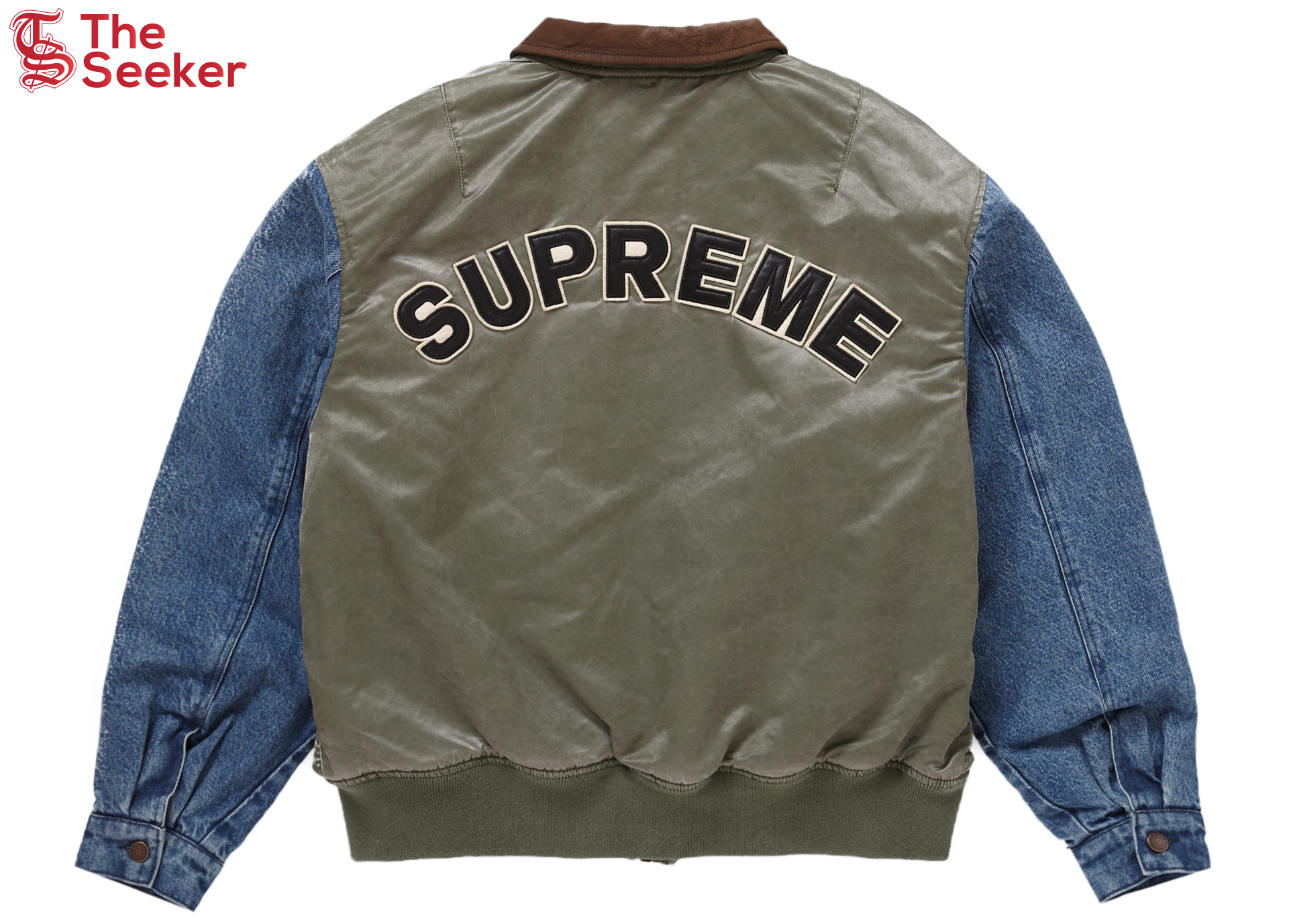 Supreme Denim Sleeve MA-1 Olive