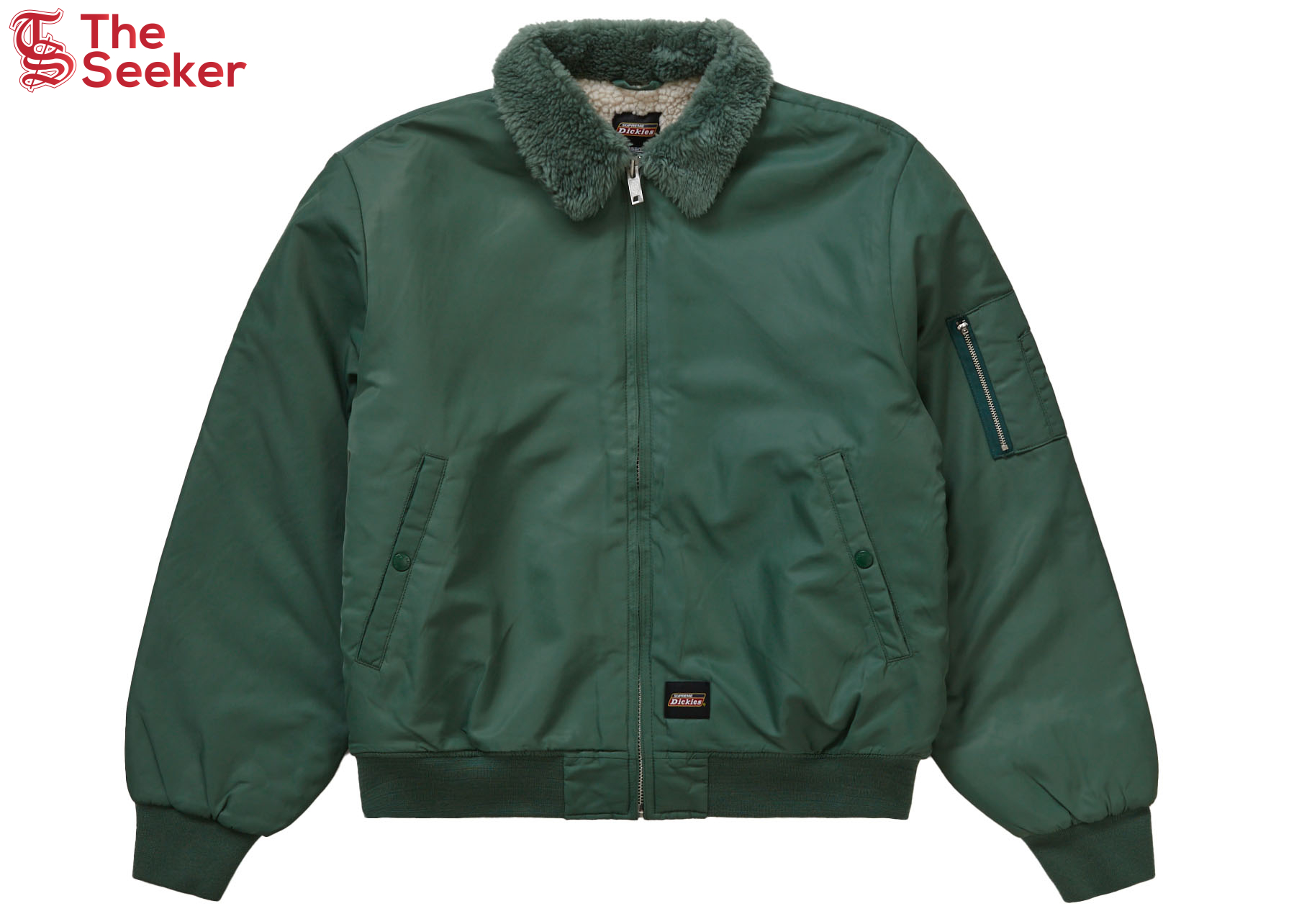 Supreme Dickies Fur Collar Bomber Jacket Green