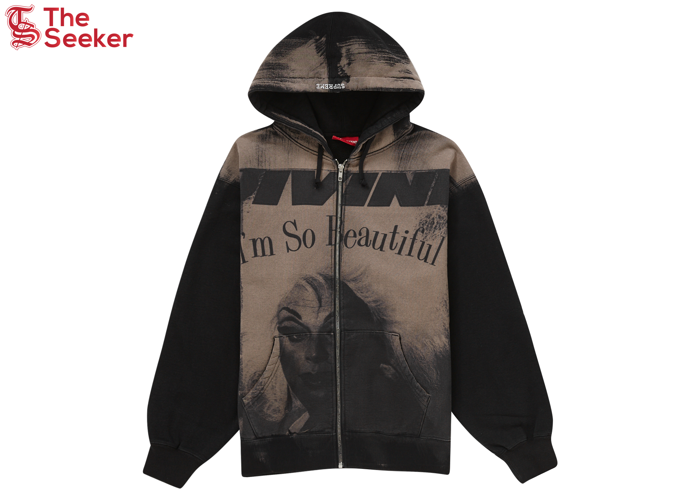 Supreme Divine Zip Up Hooded Sweatshirt Black