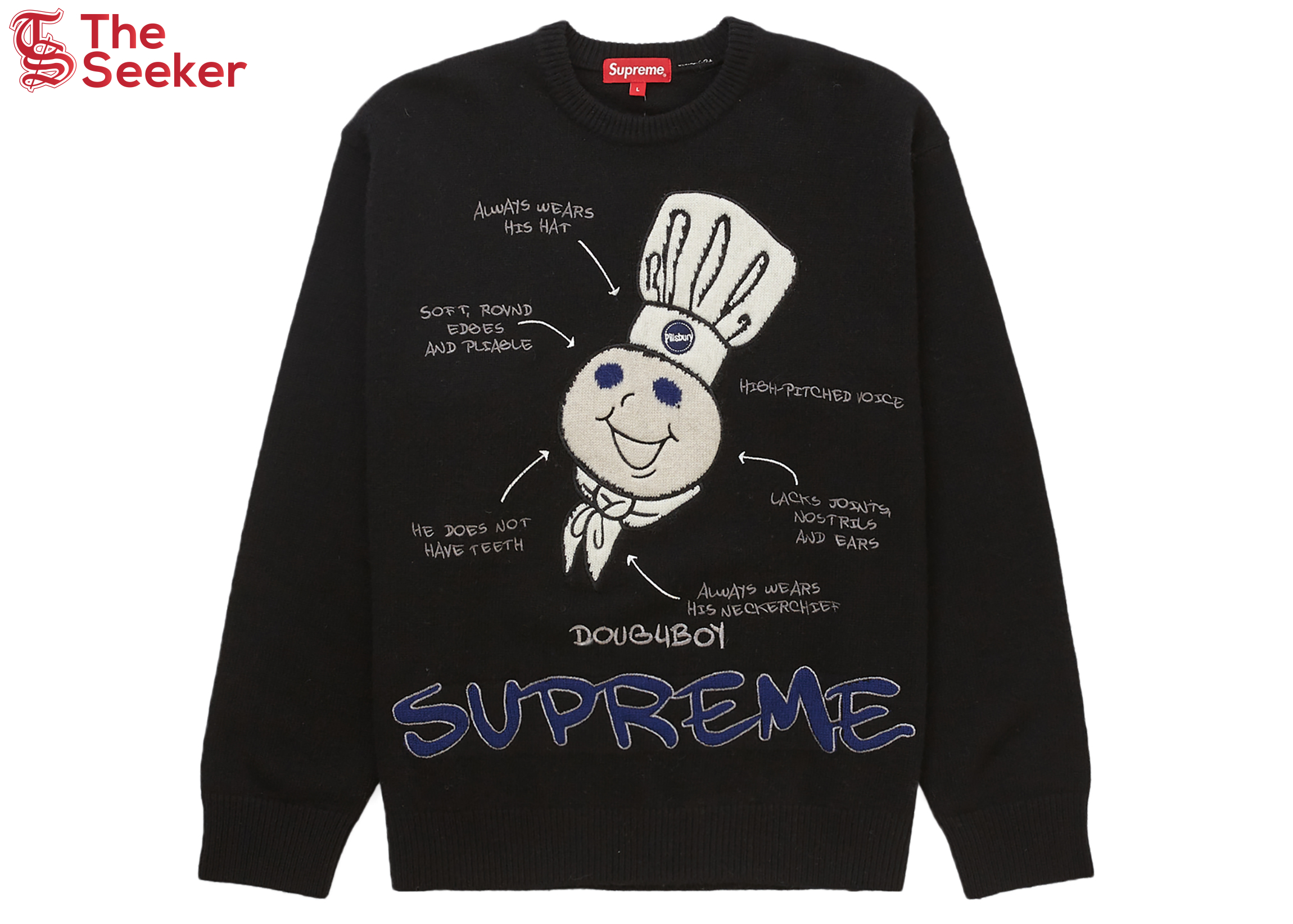 Supreme Doughboy Sweater Black