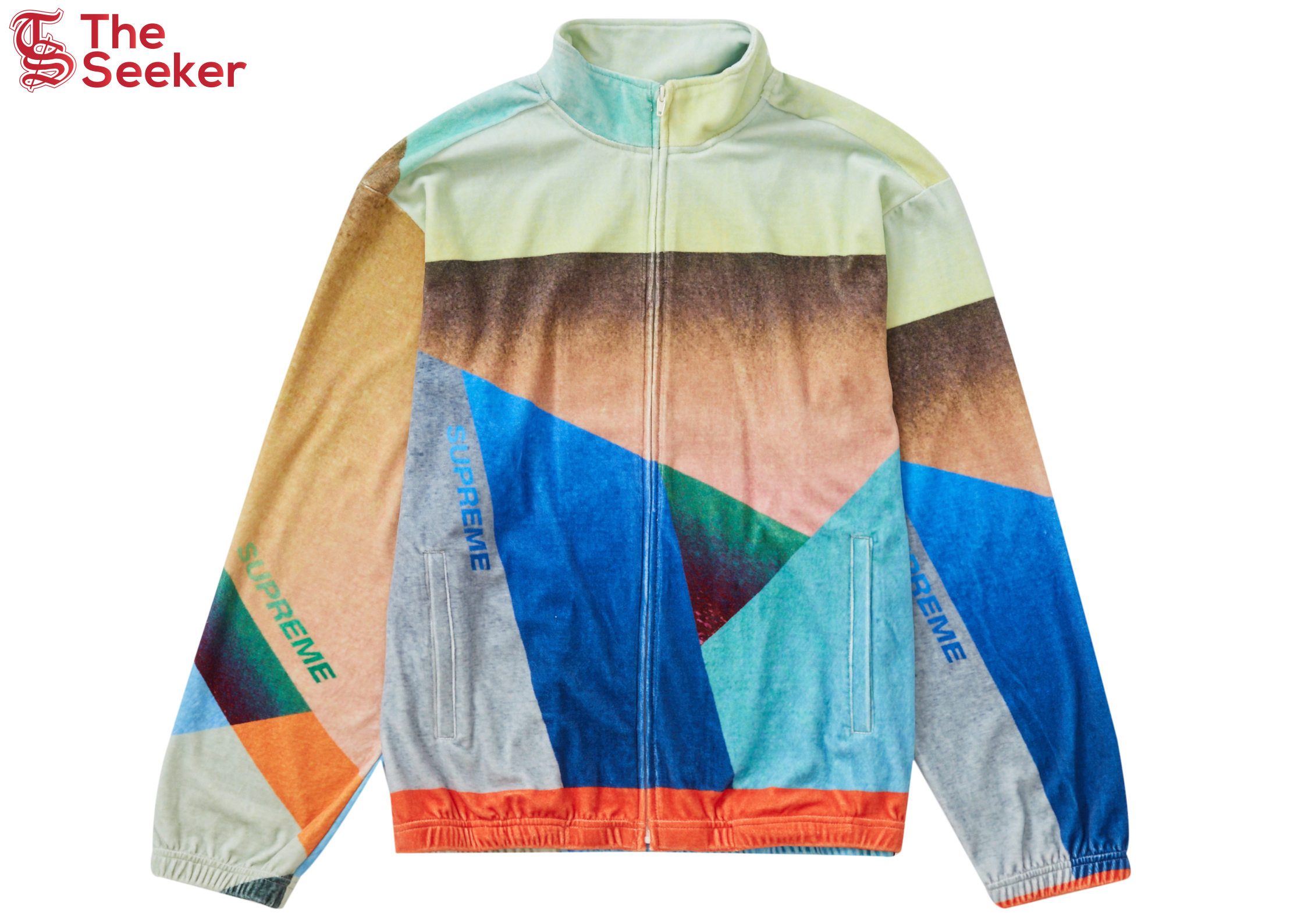 Supreme Geo Velour Track Jacket Multicolor