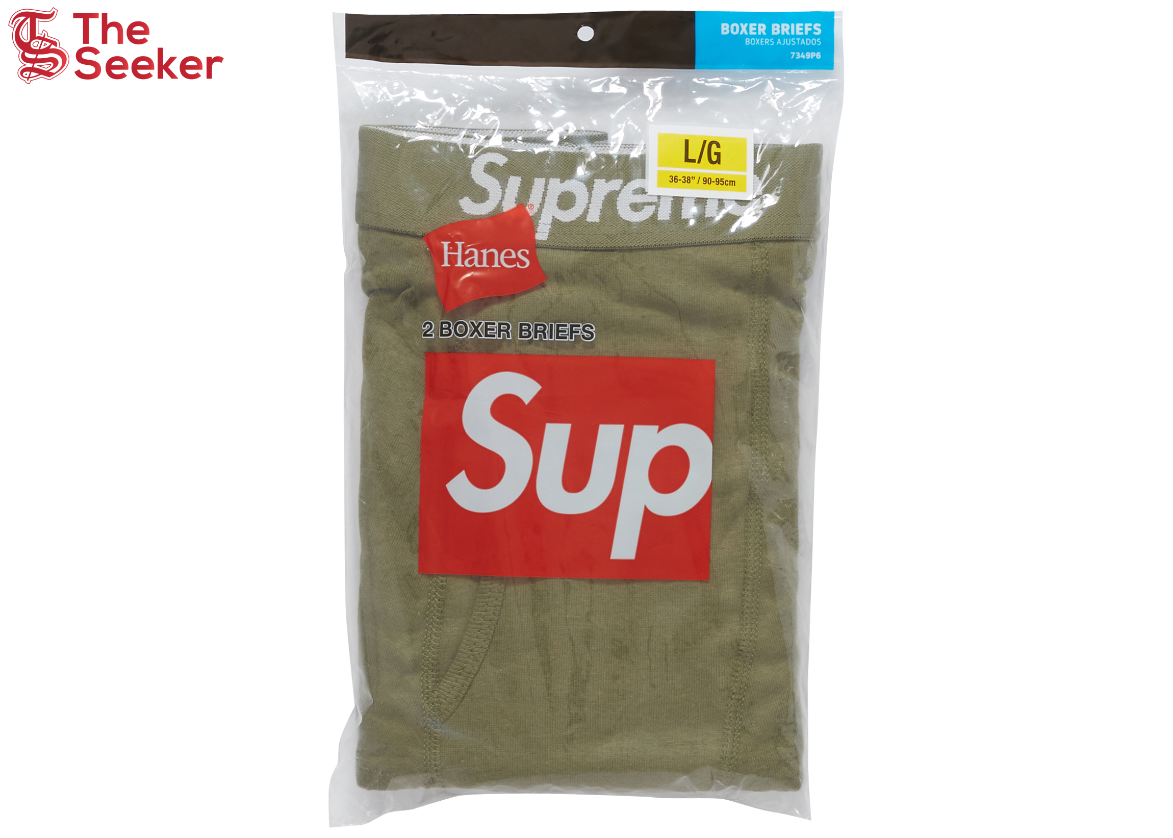 Supreme Hanes Boxer Briefs (2 Pack) Olive