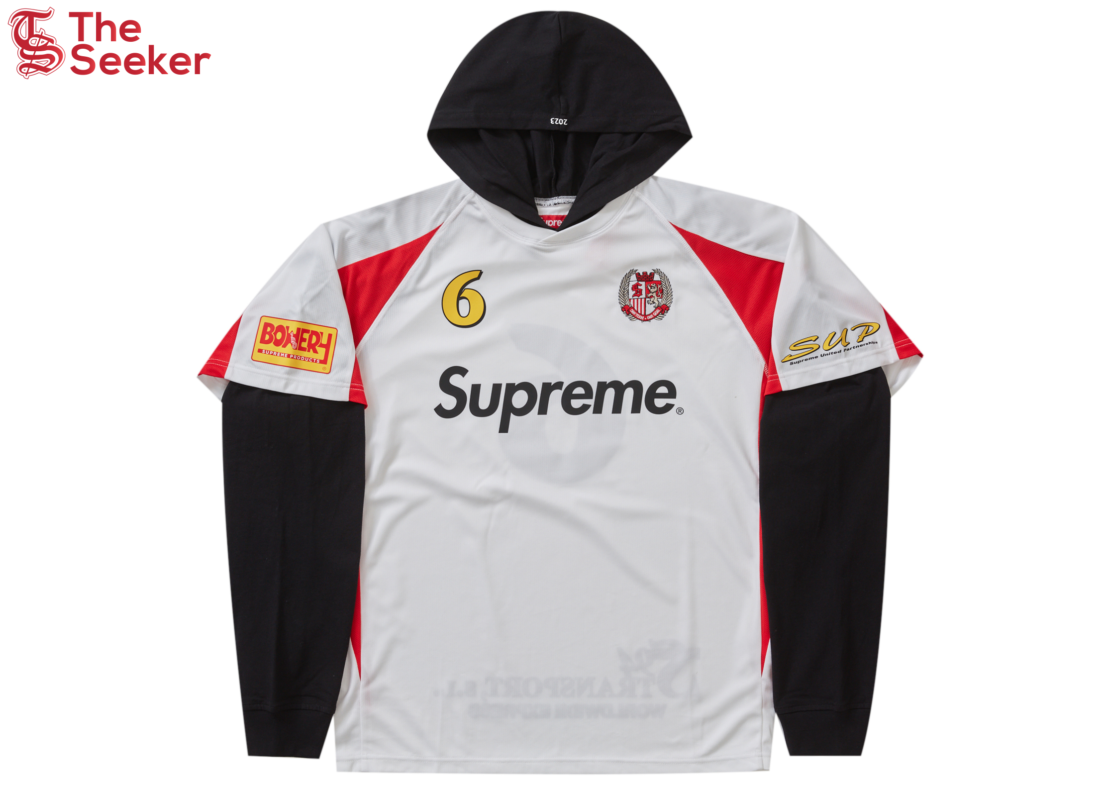 Supreme Hooded Soccer Jersey White