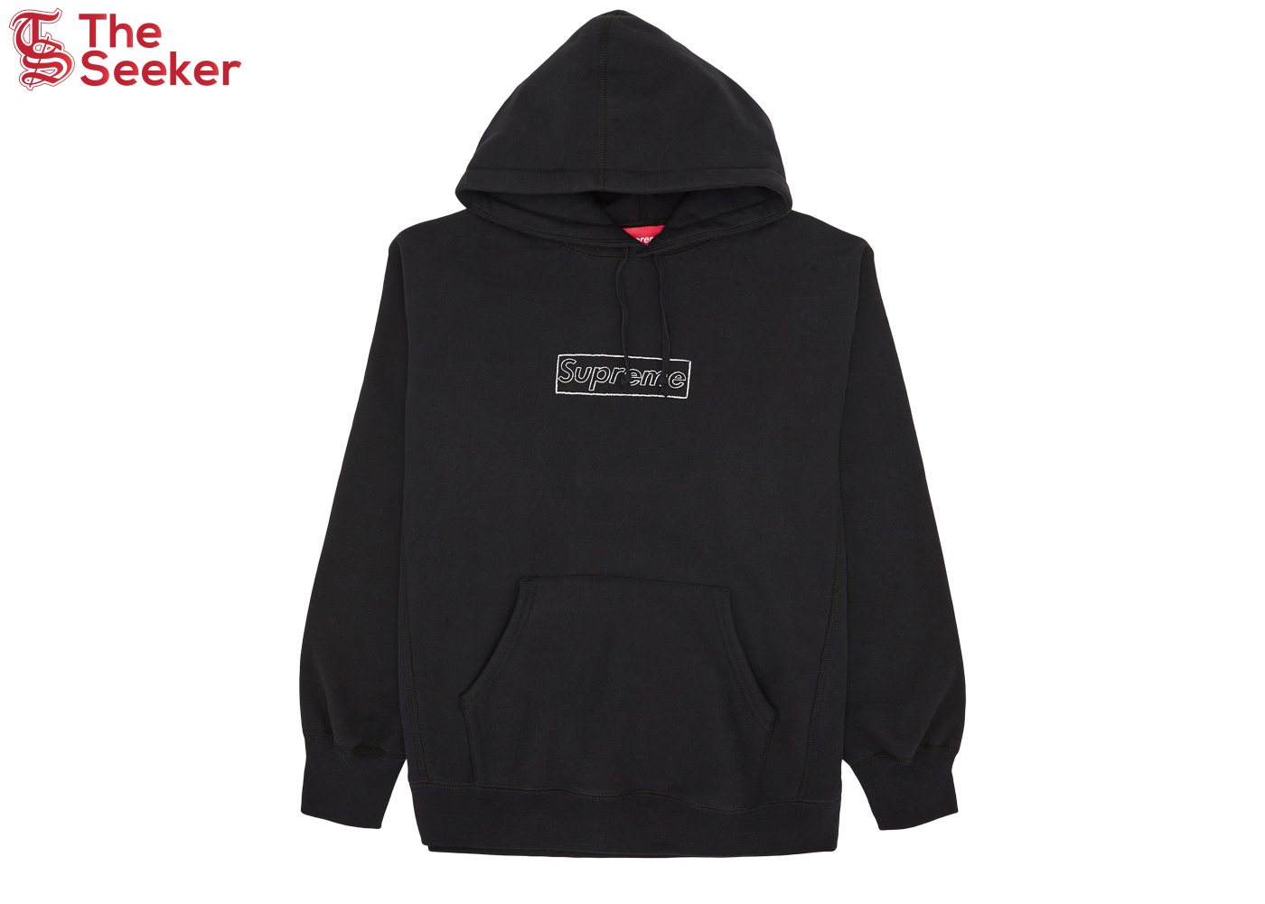 Supreme KAWS Chalk Logo Hooded Sweatshirt Black