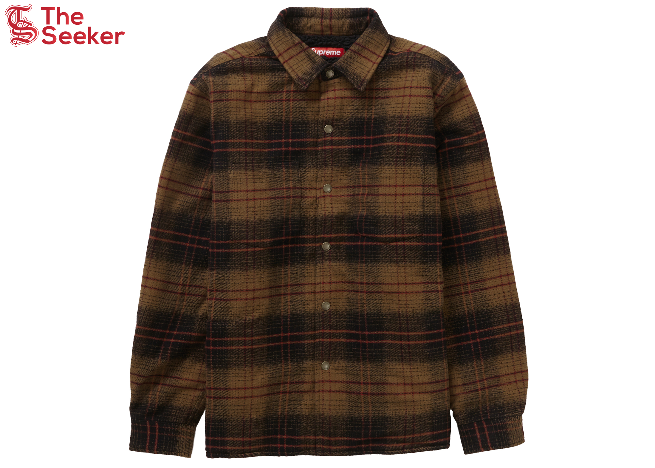 Supreme Lined Flannel Snap Shirt Black