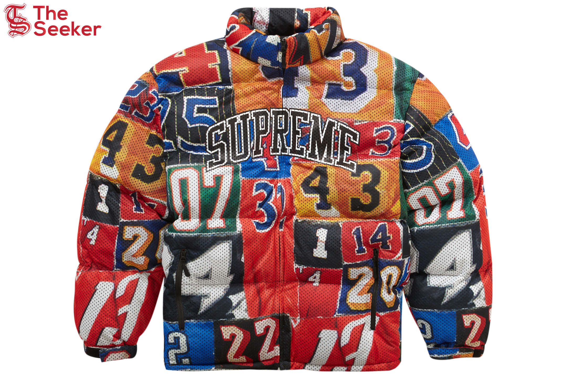 Supreme Mesh Jersey Puffer Jacket Multicolor