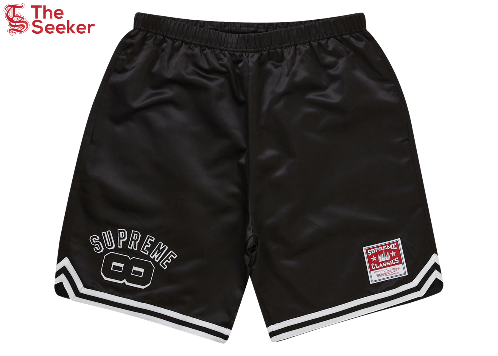 Supreme Mitchell & Ness Satin Basketball Short Black