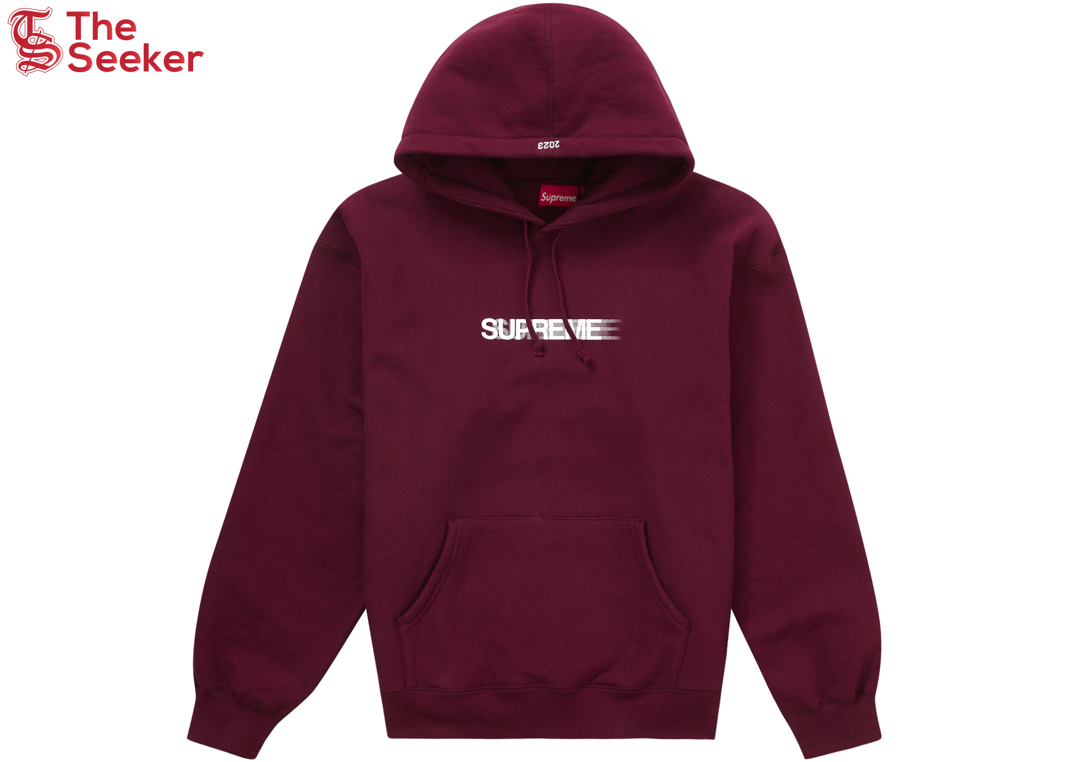 Supreme Motion Logo Hooded Sweatshirt (SS23) Burgundy