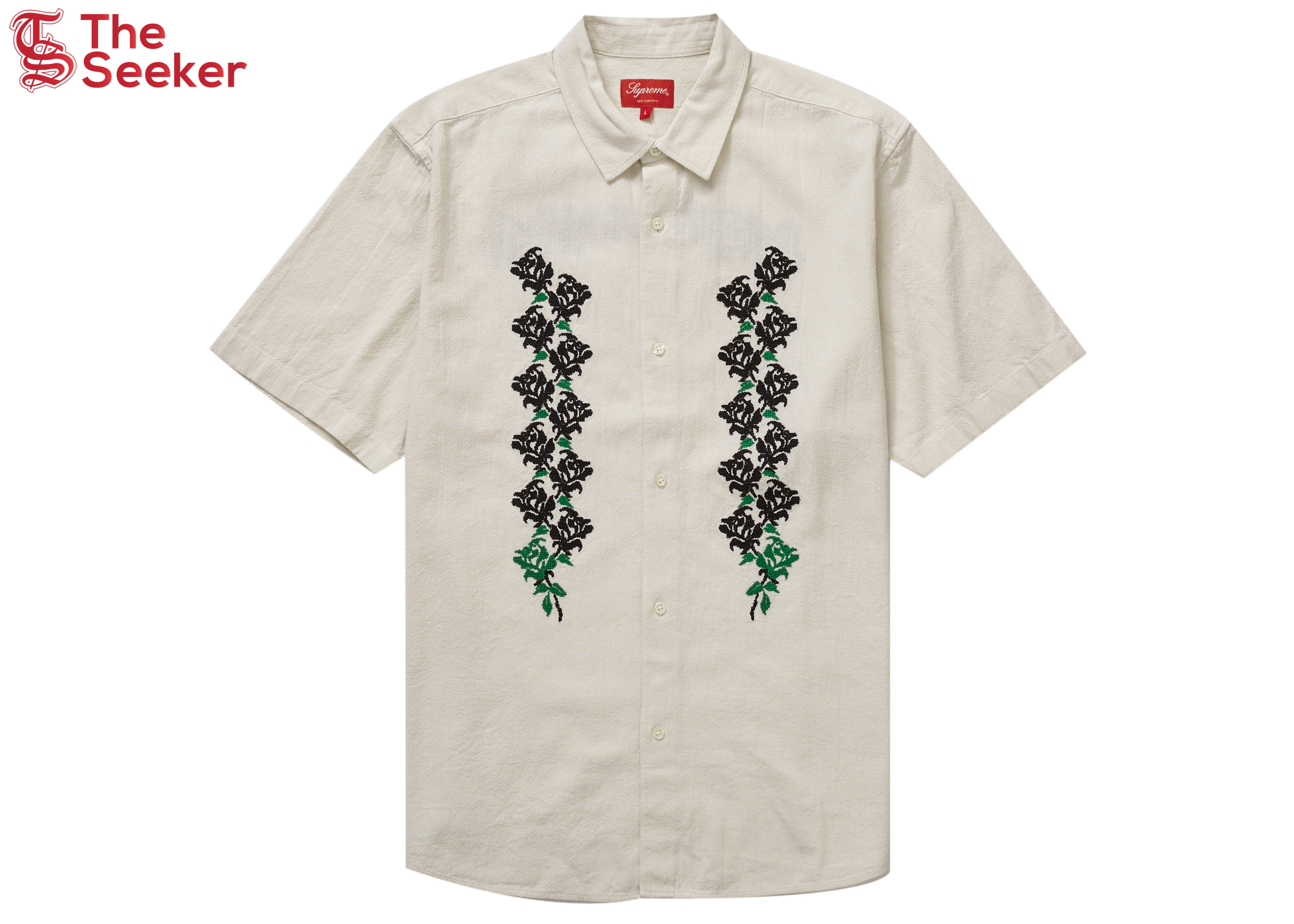 Supreme Needlepoint S/S Shirt White