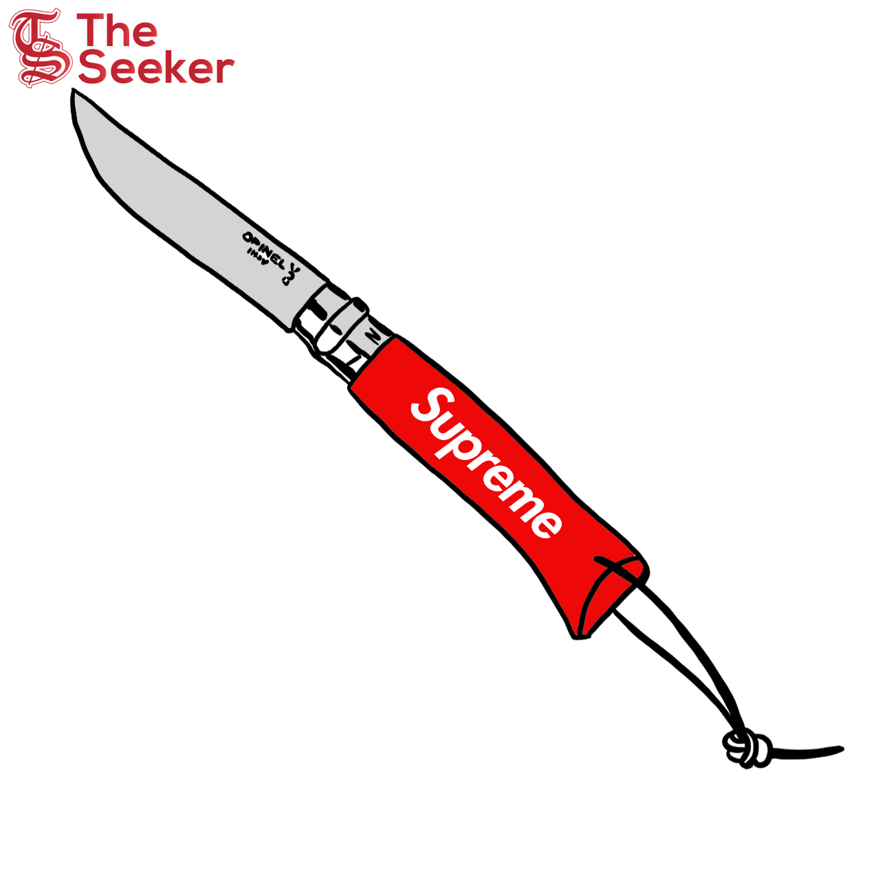Supreme Opinel No.08 Folding Knife Red