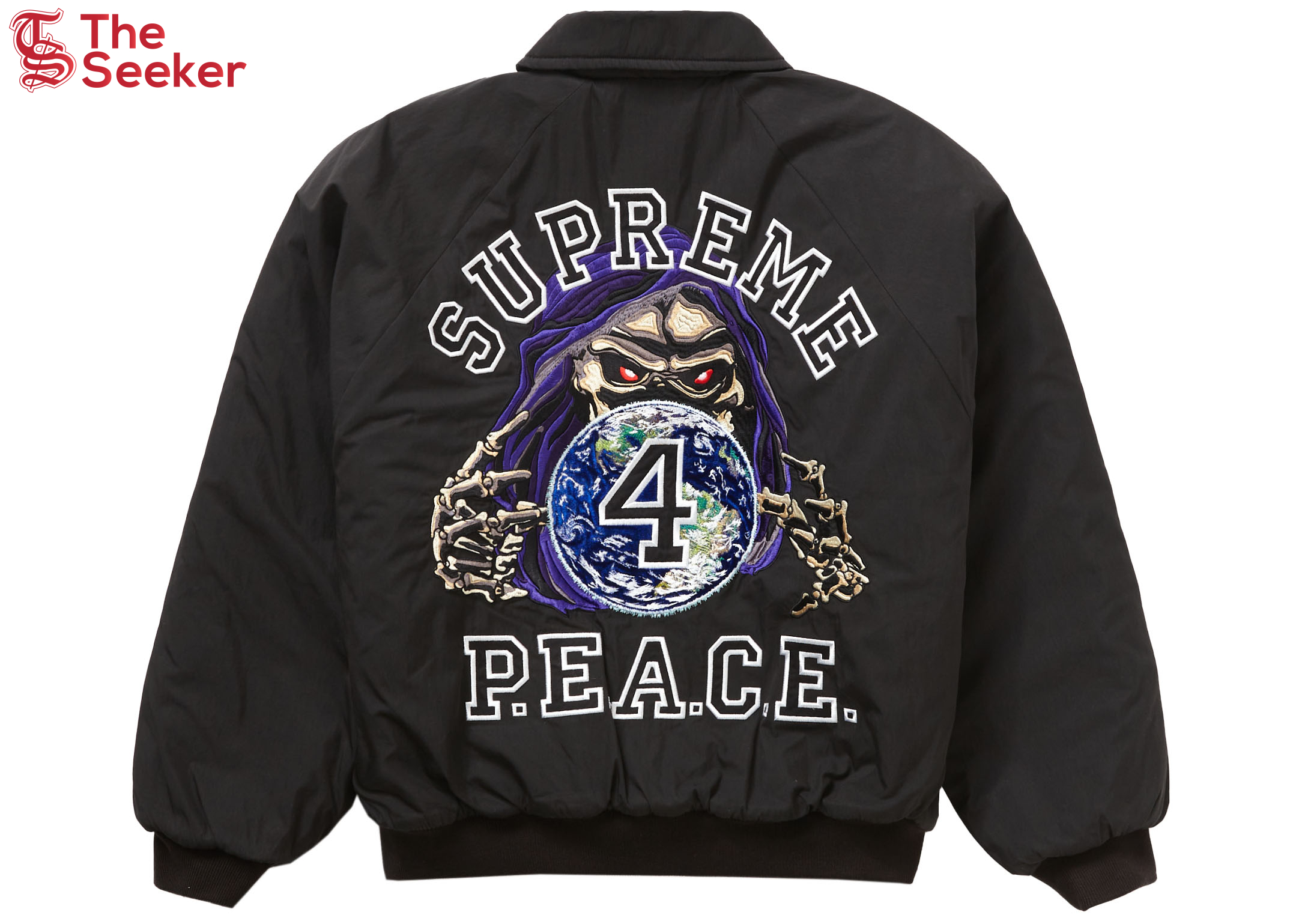 Supreme Peace Embroidered Work Jacket Black