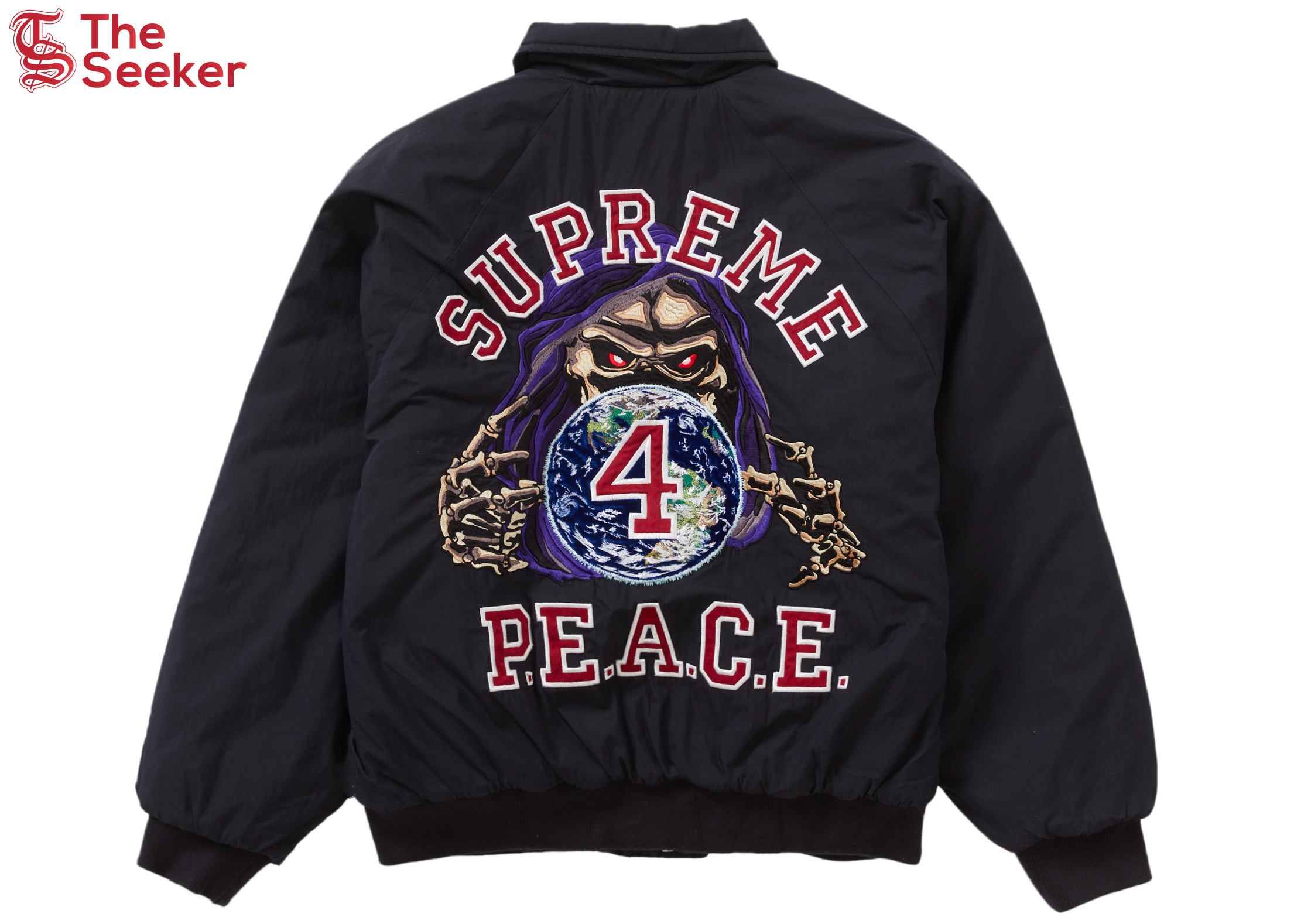 Supreme Peace Embroidered Work Jacket Navy