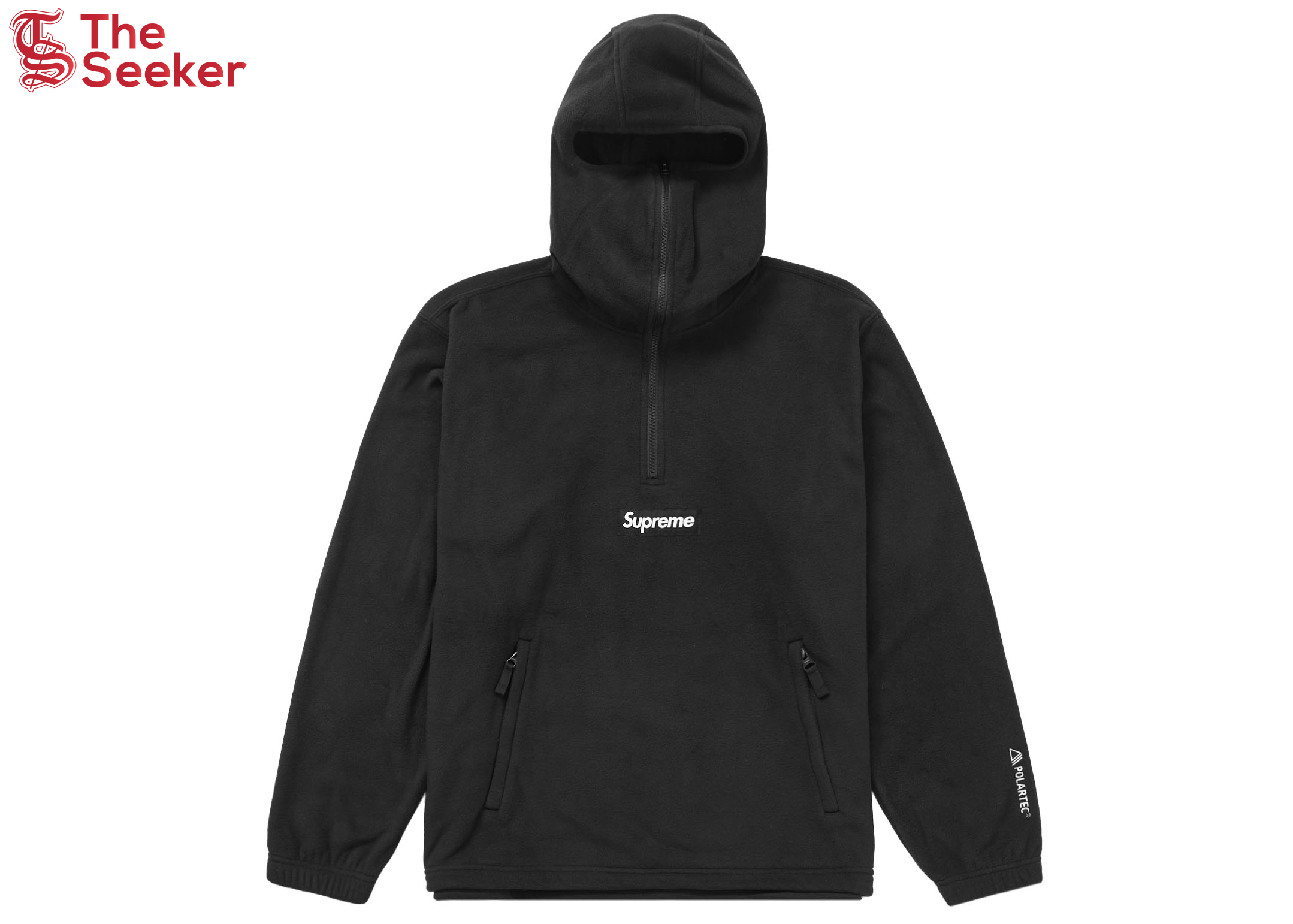 Supreme Polartec Facemask Half Zip Hooded Sweatshirt Black