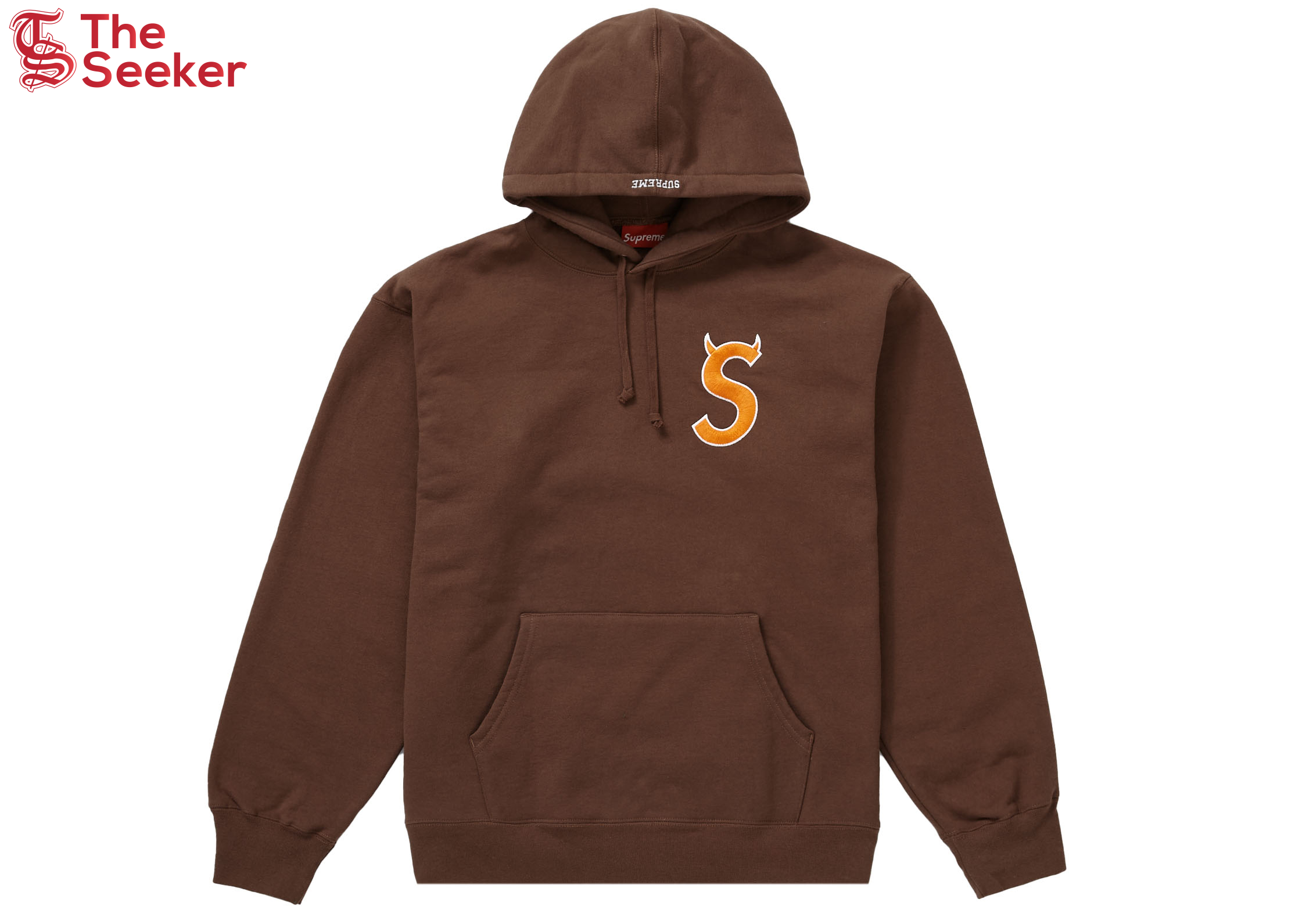 Supreme S Logo Hooded Sweatshirt (FW22) Brown