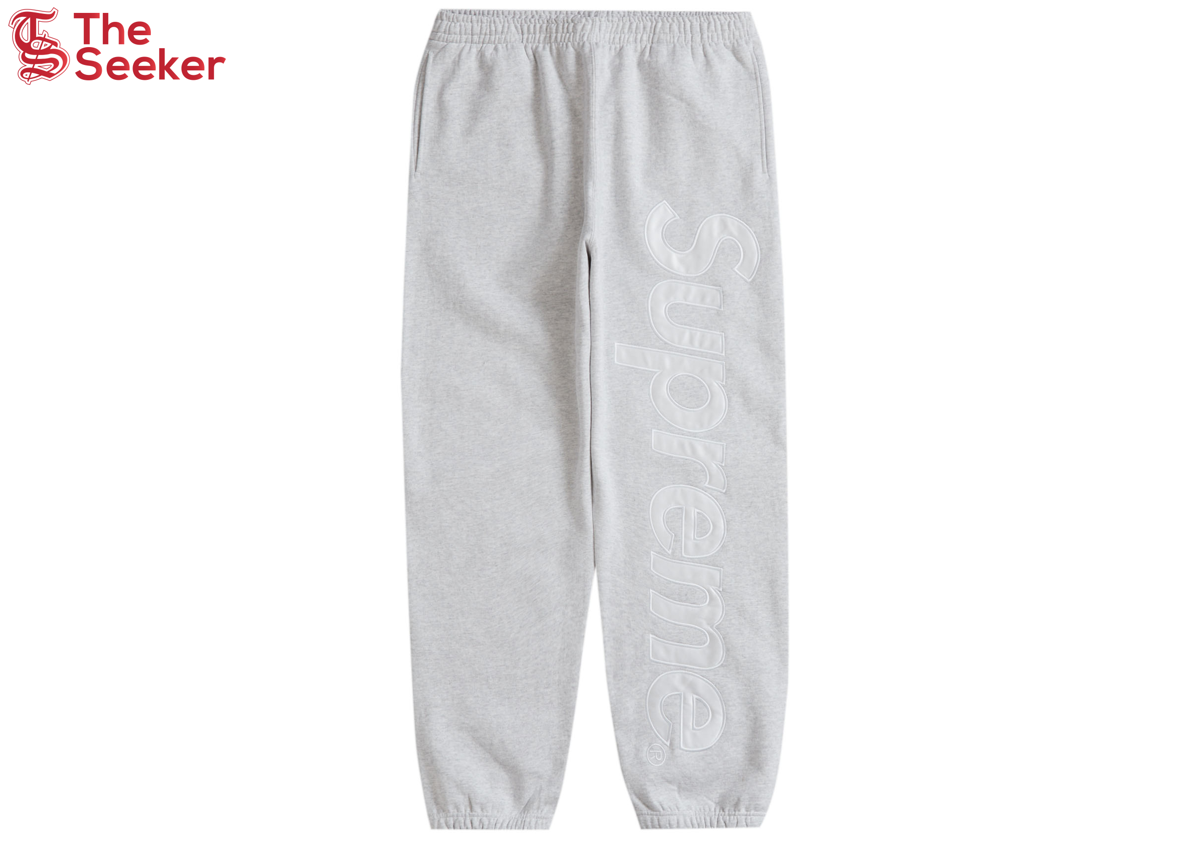 Supreme Satin Appliqué Sweatpant (FW23) Ash Grey