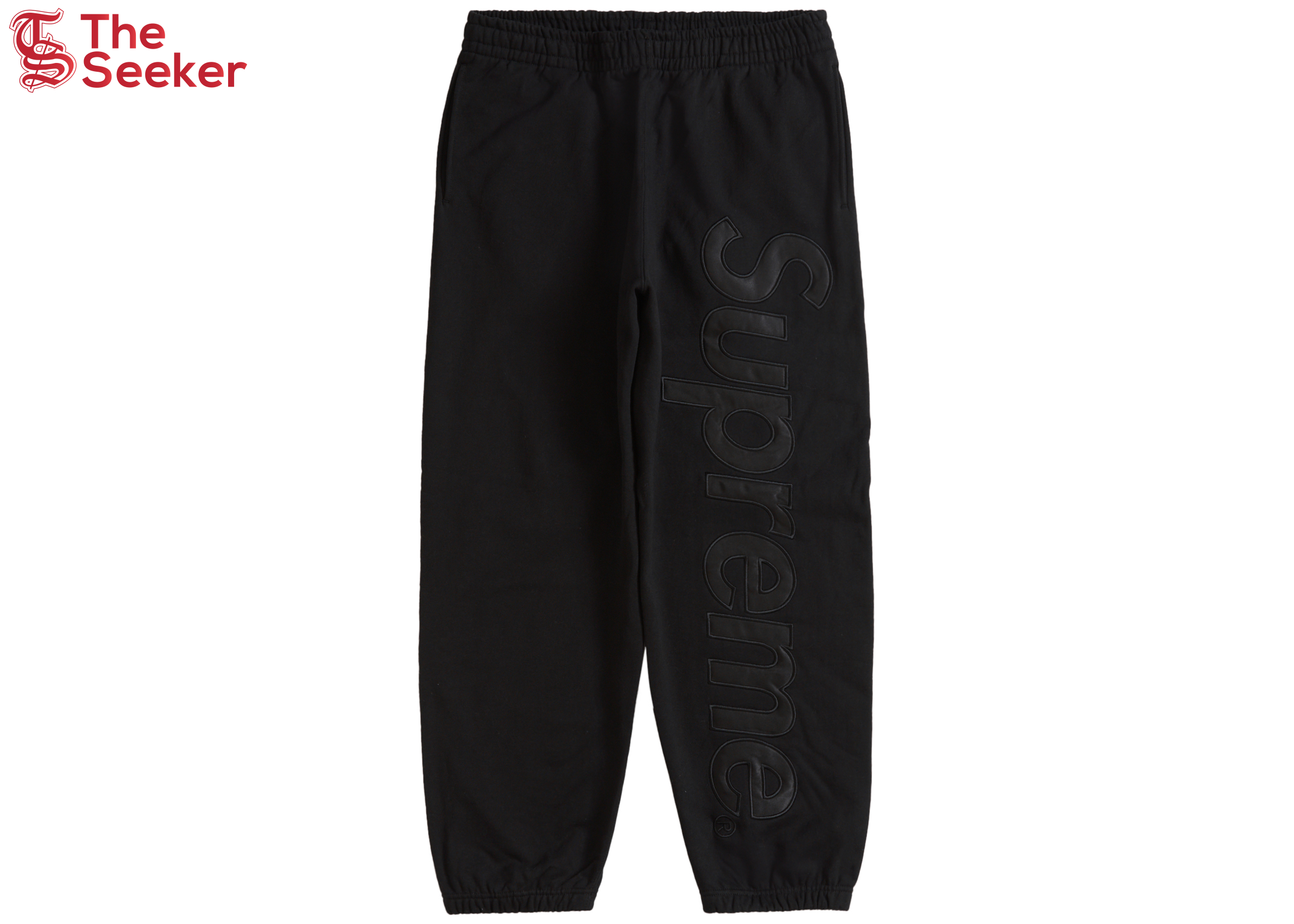 Supreme Satin Appliqué Sweatpant (FW23) Black