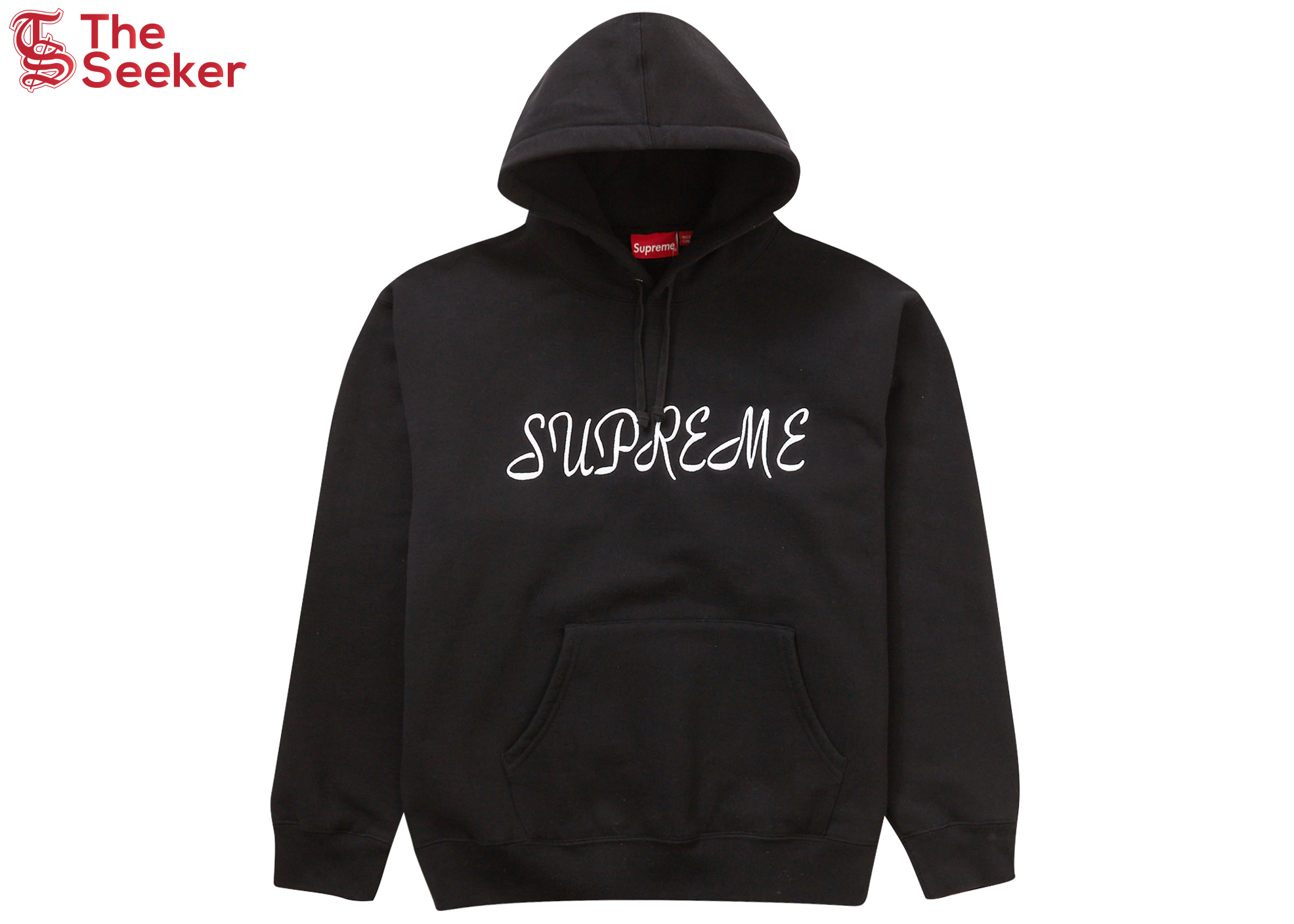 Supreme Script Hooded Sweatshirt Black