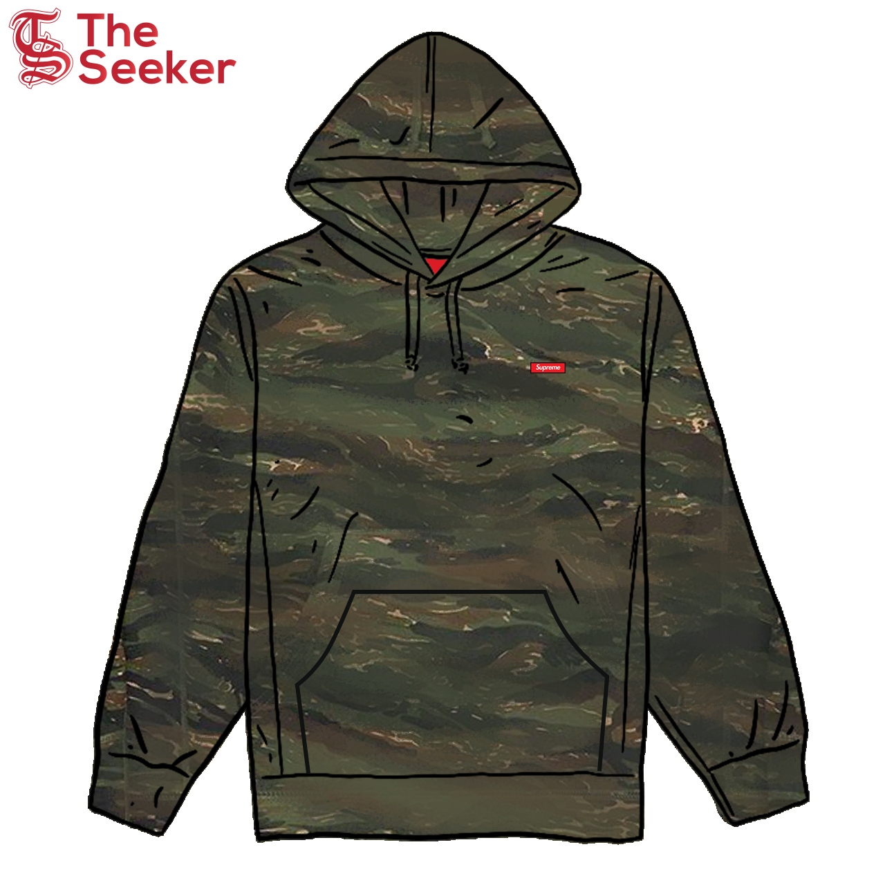 Supreme Small Box Hooded Sweatshirt Tigerstripe Camo