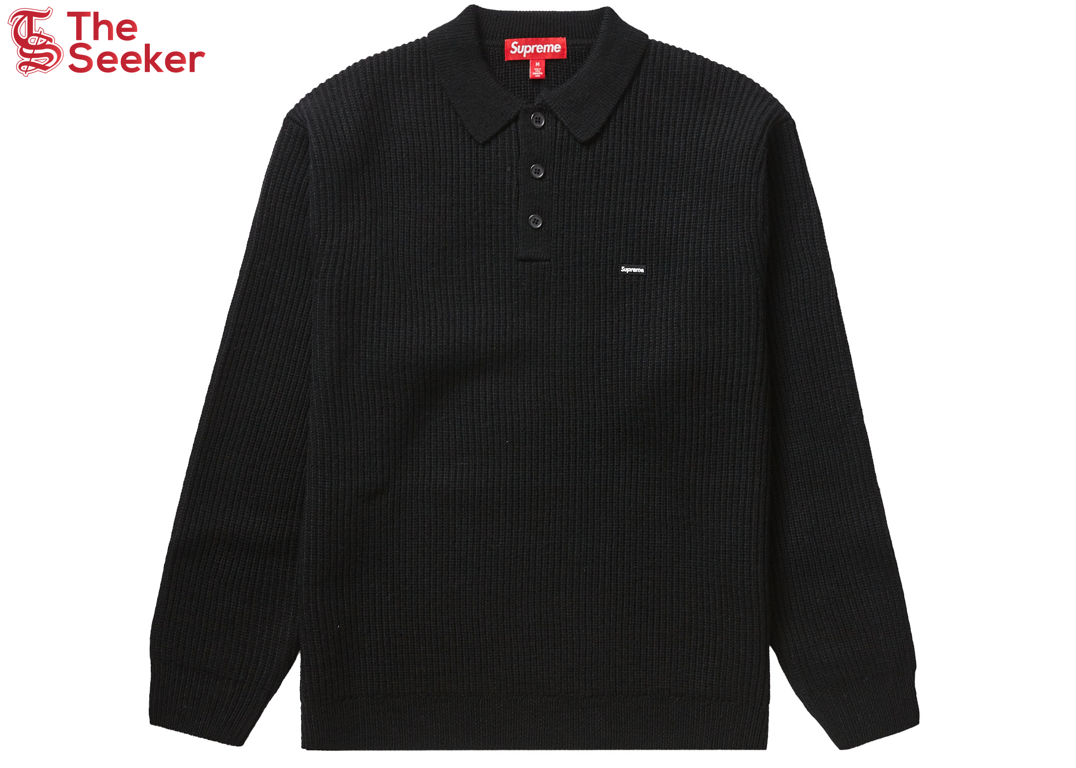 Supreme Small Box Polo Sweater Black