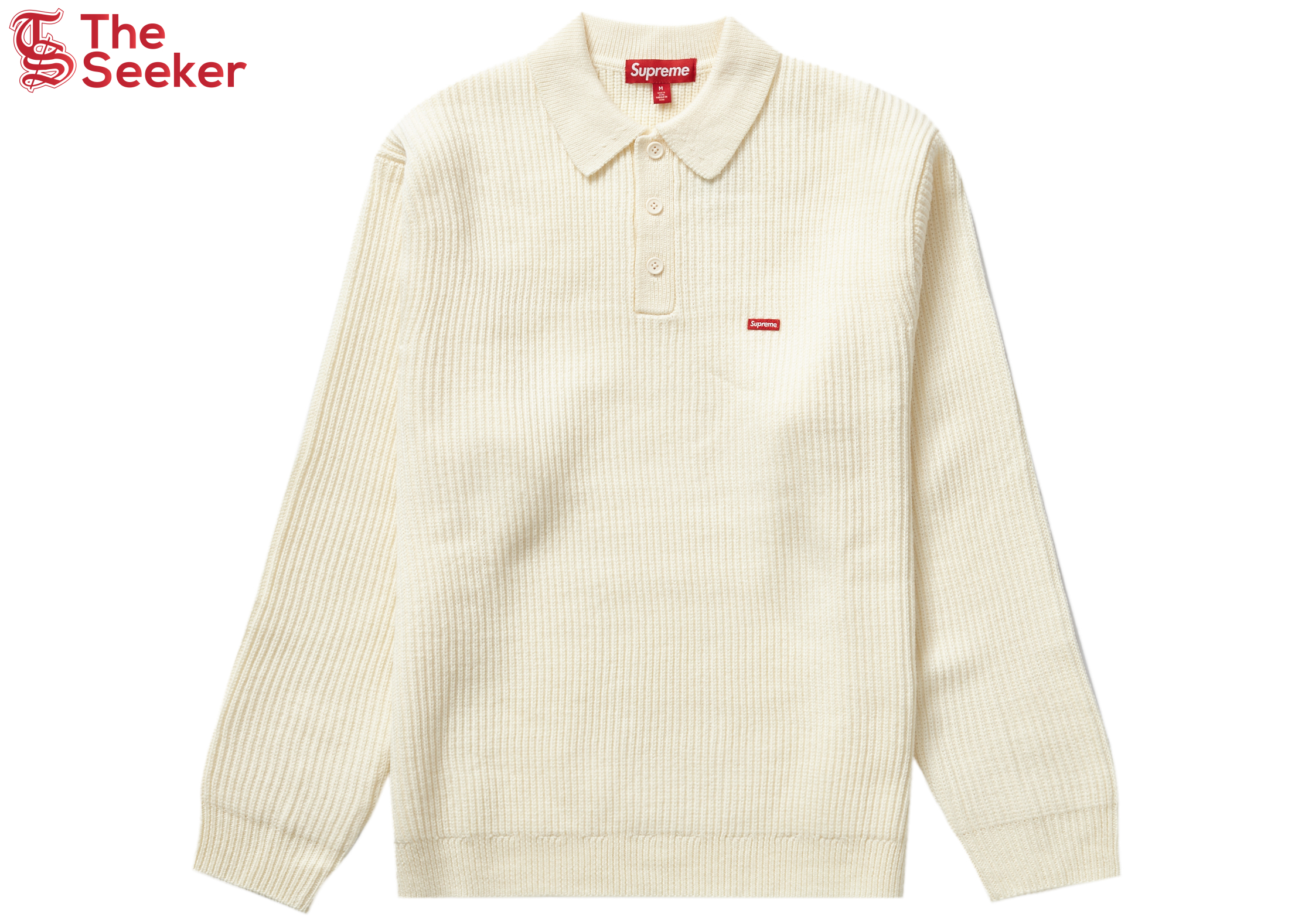 Supreme Small Box Polo Sweater Ivory