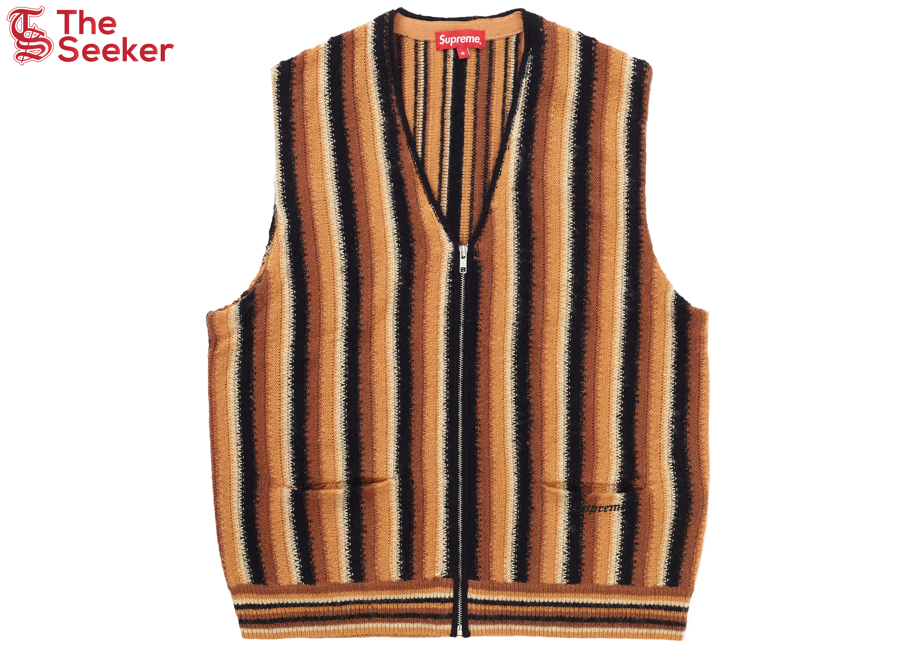 Supreme Stripe Sweater Vest Brown