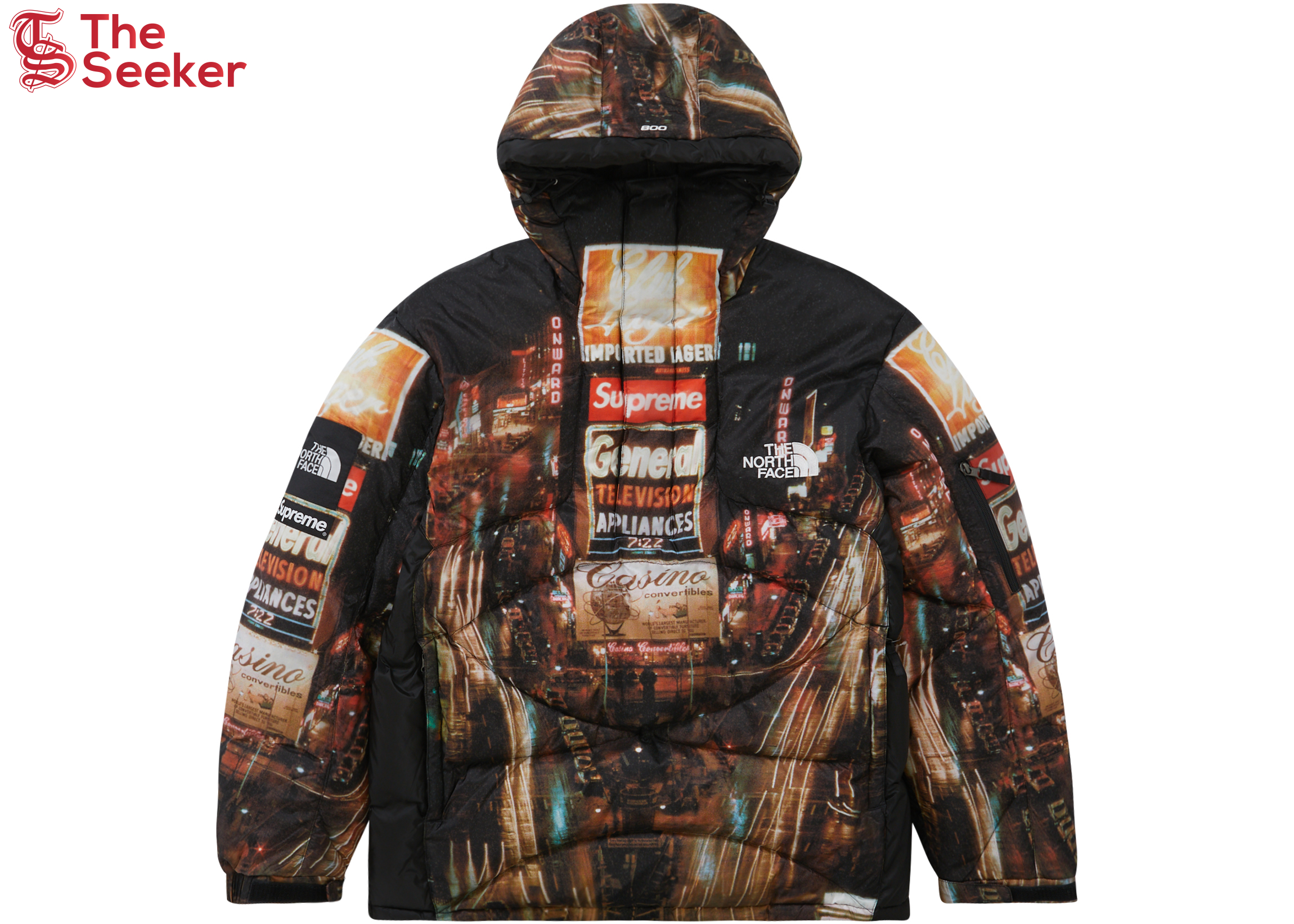 Supreme The North Face 800-Fill Half Zip Hooded Pullover Times Square