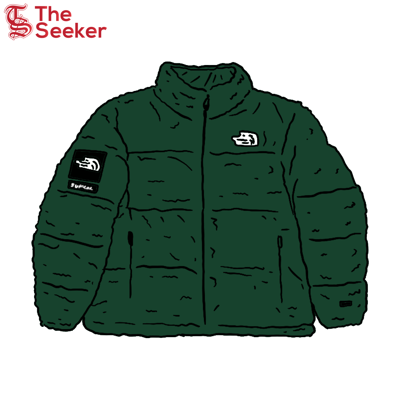 Supreme The North Face Faux Fur Nuptse Jacket Green