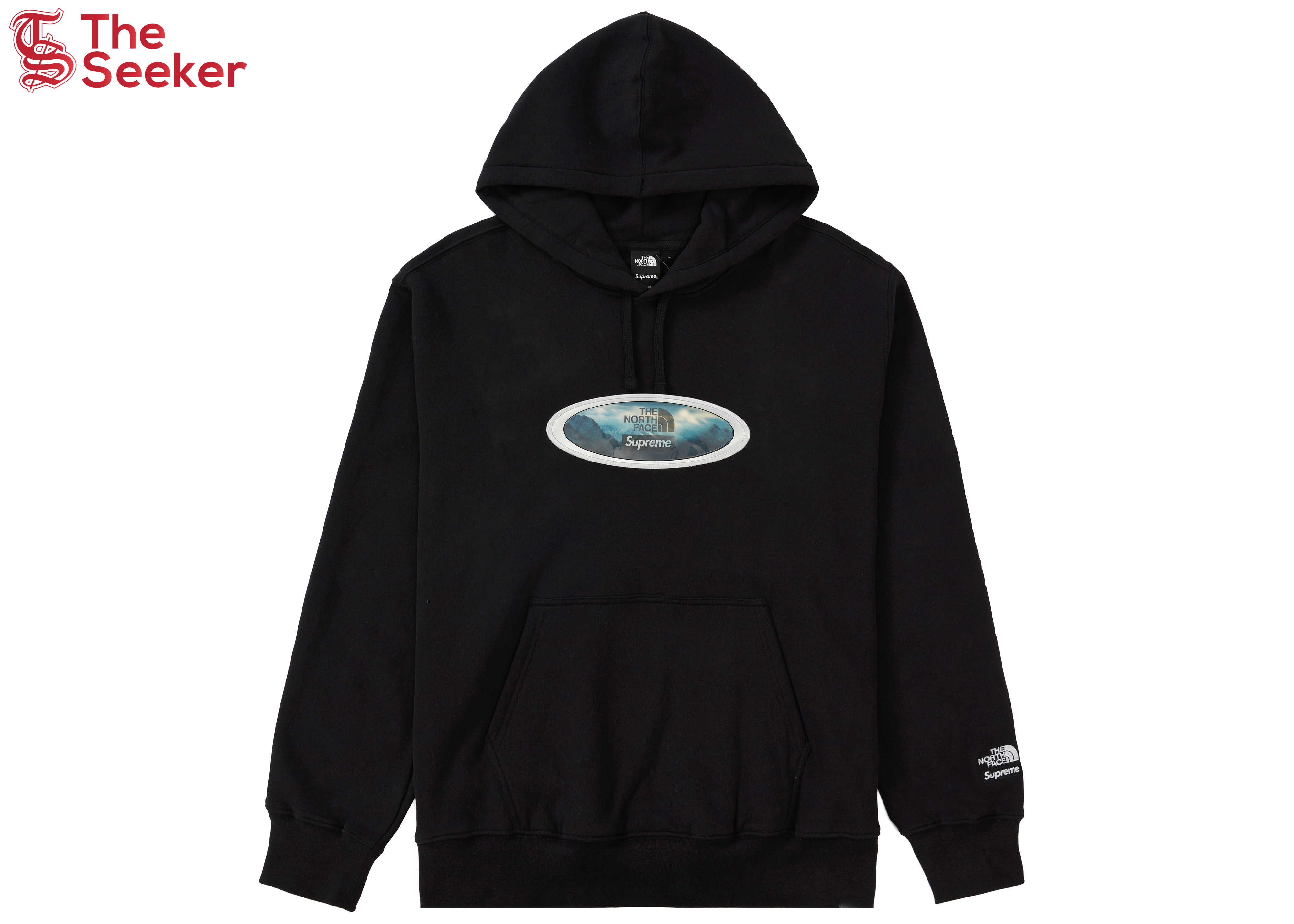 Supreme The North Face Lenticular Mountains Hooded Sweatshirt Black