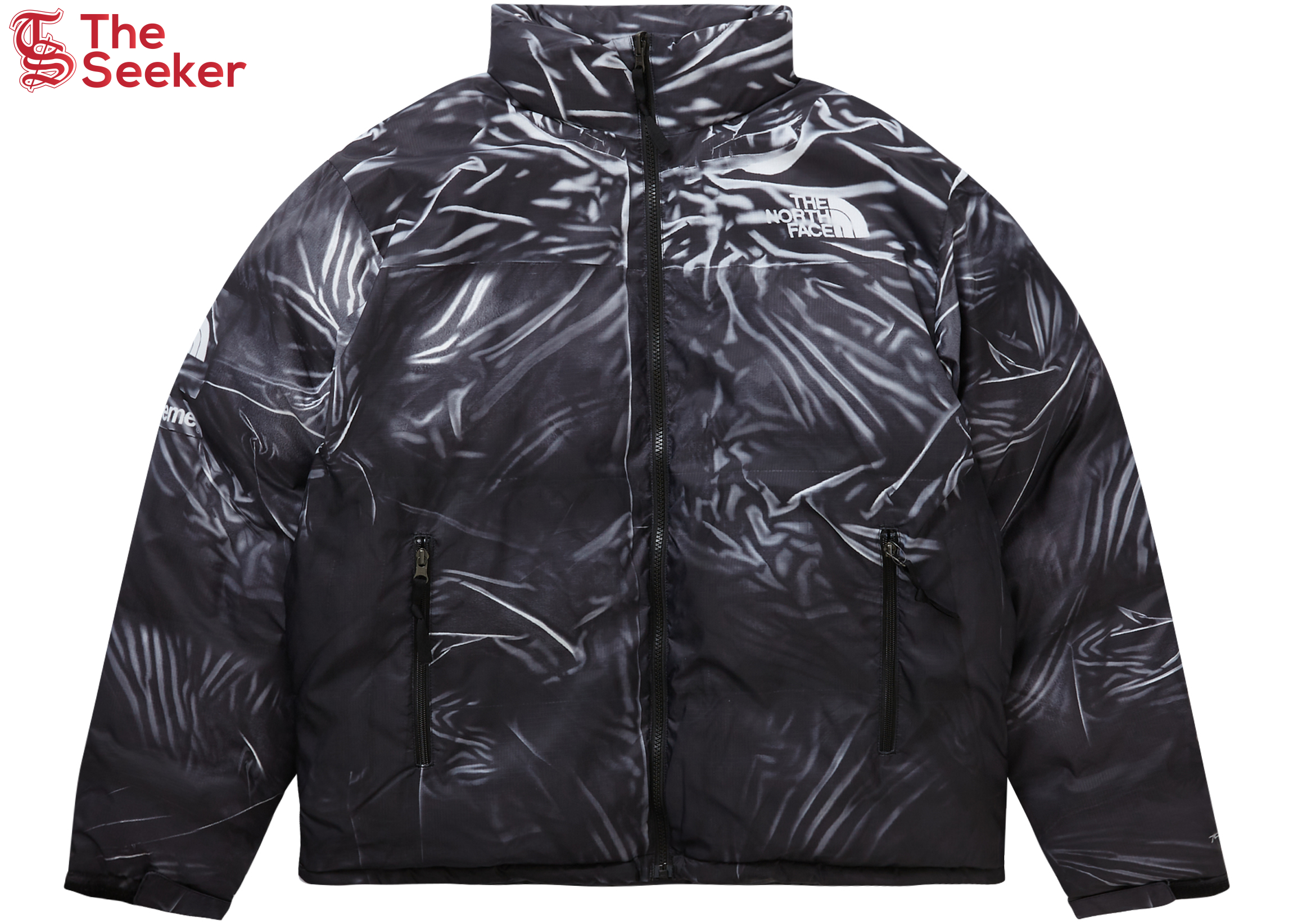 Supreme The North Face Printed Nuptse Trompe L'oeil Jacket Black