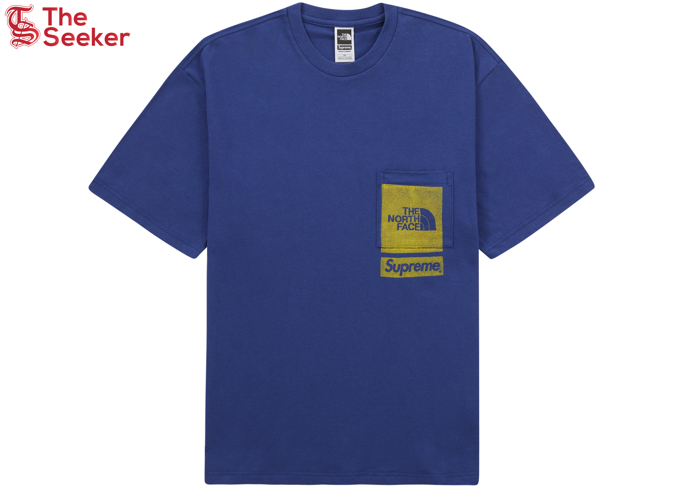 Supreme The North Face Printed Pocket Tee Navy