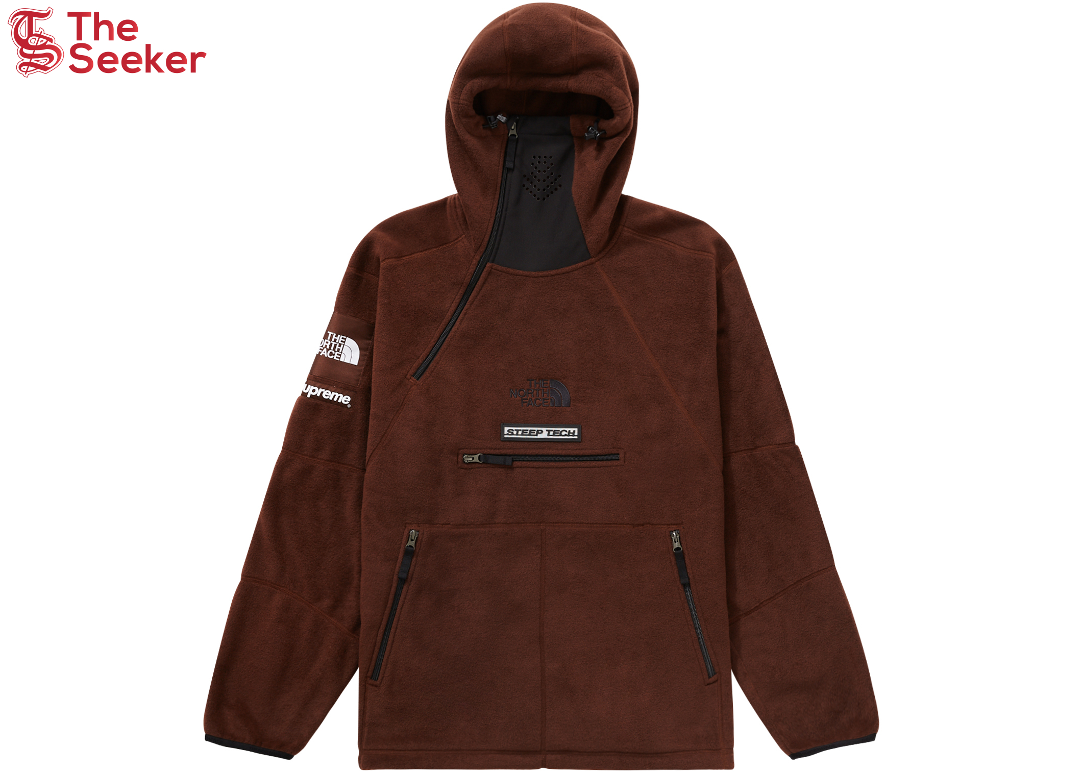 Supreme The North Face Steep Tech Fleece Pullover Brown