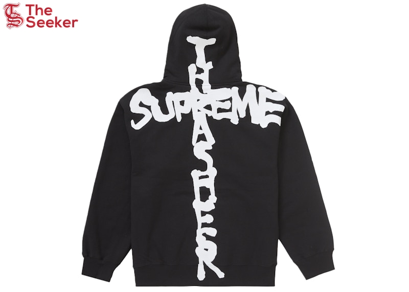 Supreme Thrasher Zip Up Hooded Sweatshirt Black