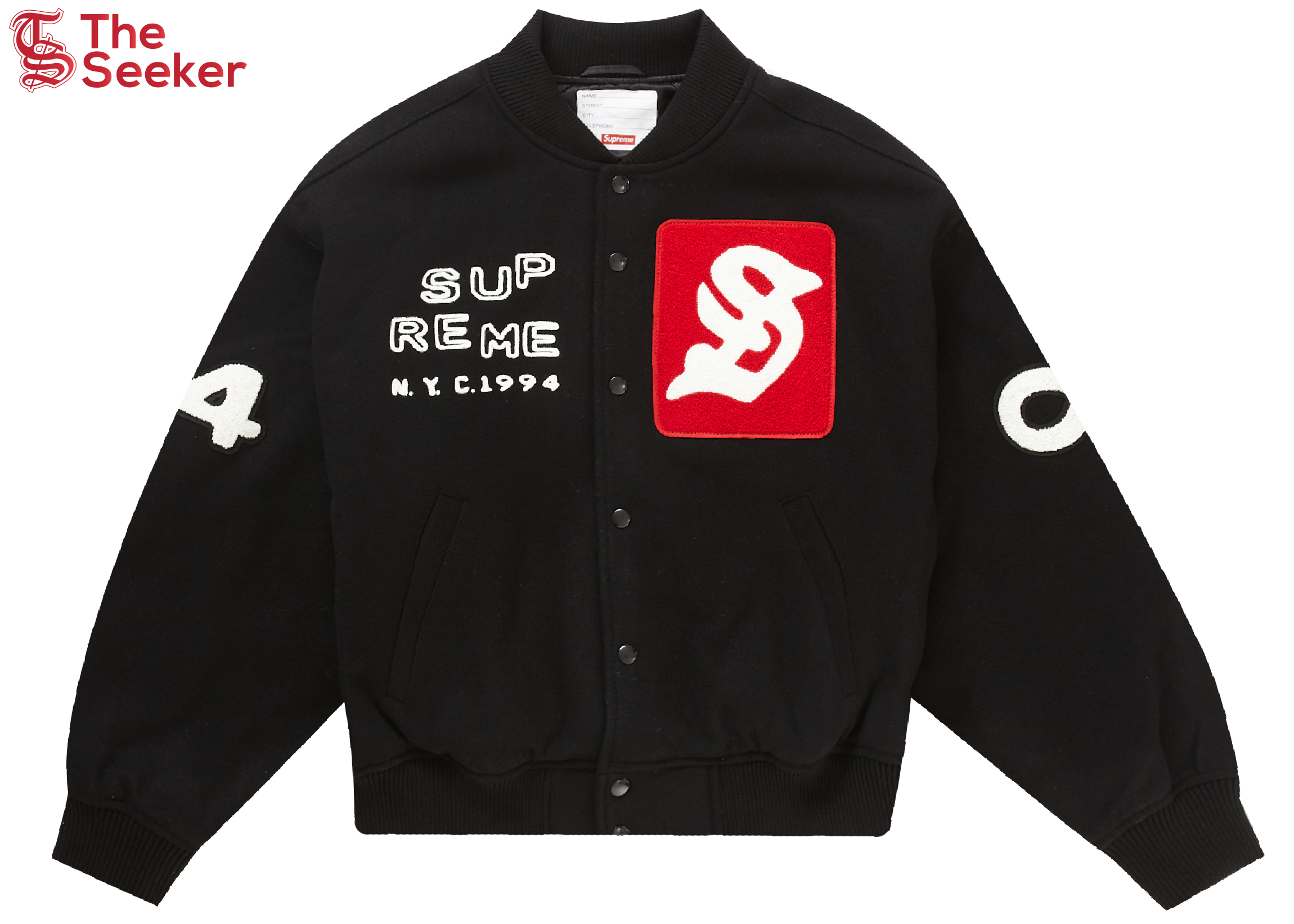 Supreme Tourist Varsity Jacket Black