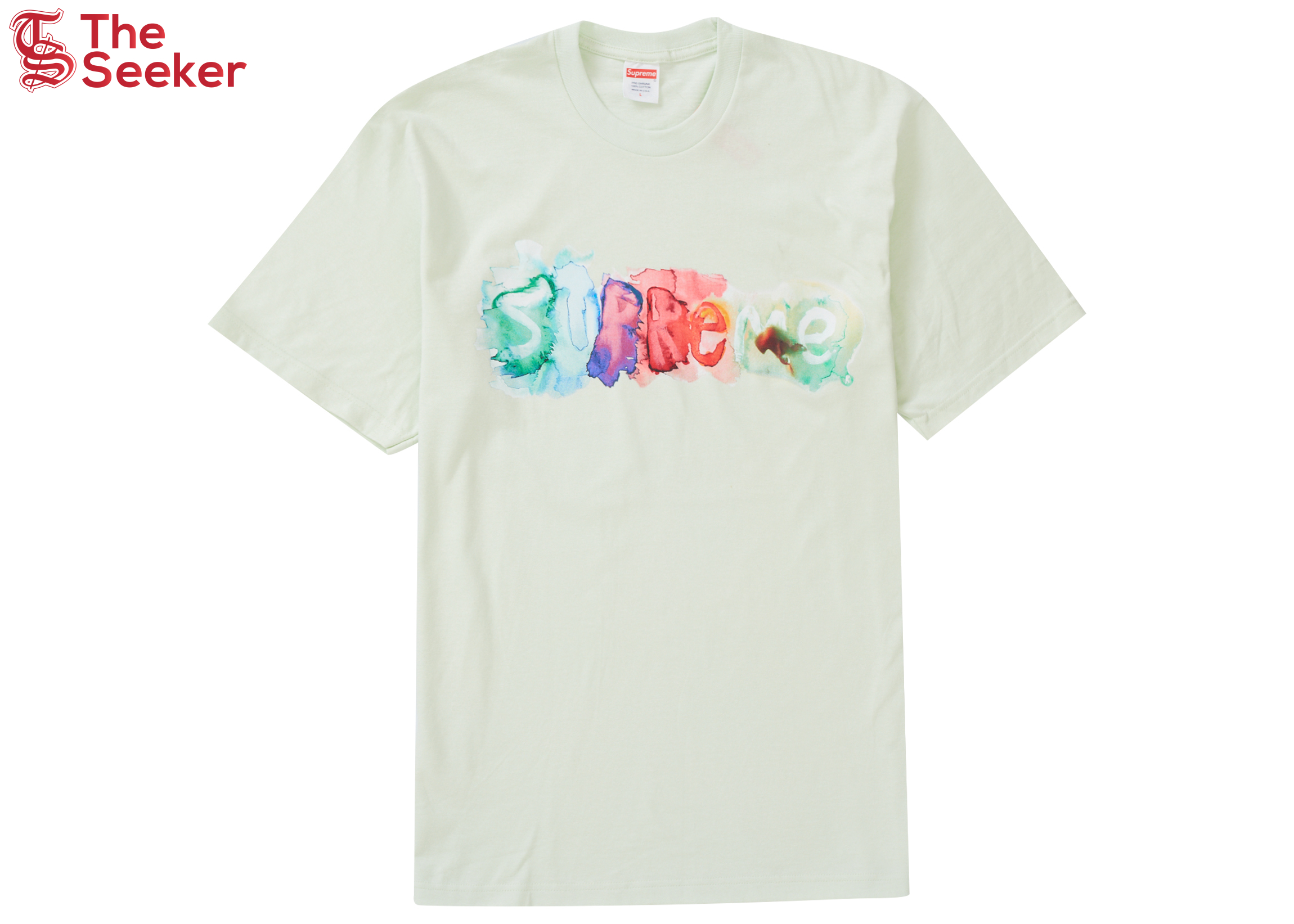 Supreme Watercolor Tee Pale Green