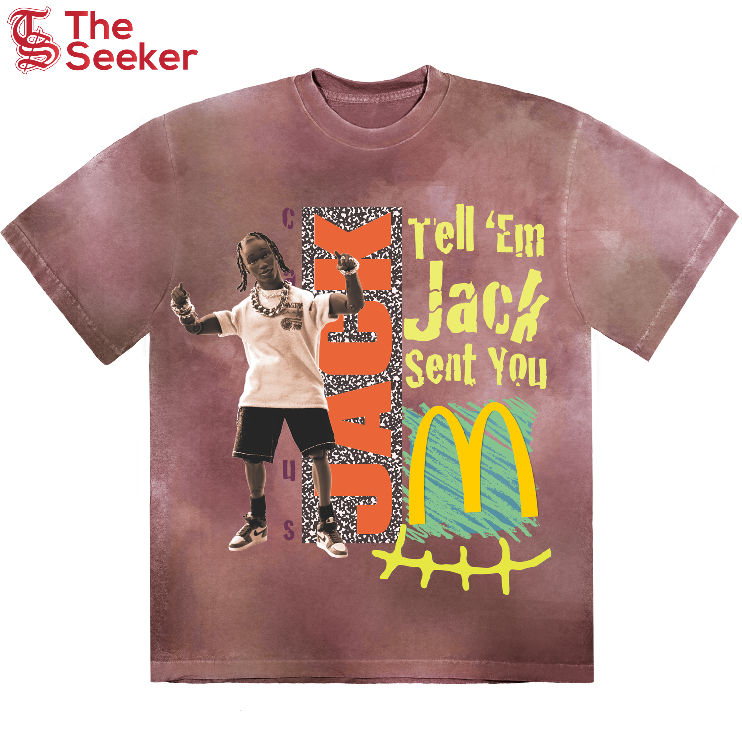 Travis Scott x McDonald's Jack Smile II T-Shirt Berry