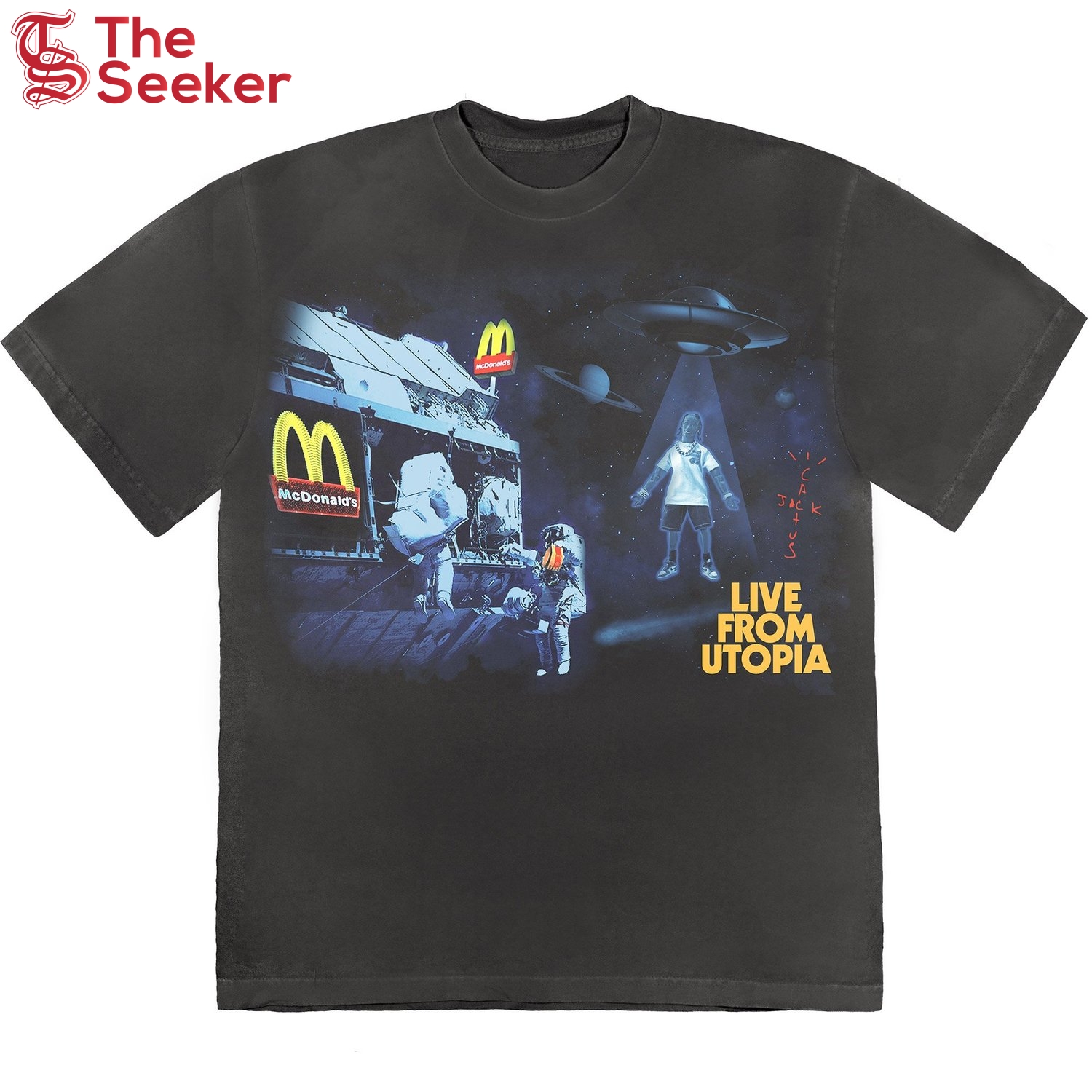 Travis Scott x McDonald's Live From Utopia T-Shirt Black