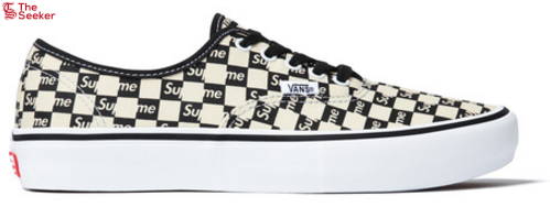 Vans Authentic Supreme Black Checker Logo